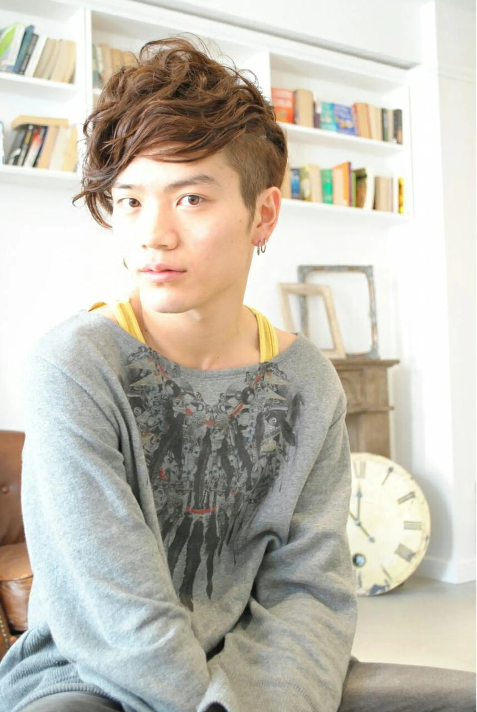 ショート パーマ カラー メンズ 川俣 洋仁のヘアスタイル