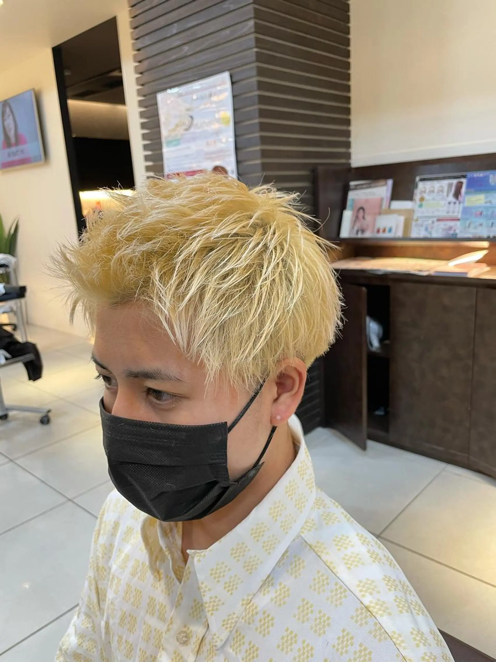 ショート メンズ 静岡/草薙パーマ メンズバレイヤージュのヘアスタイル