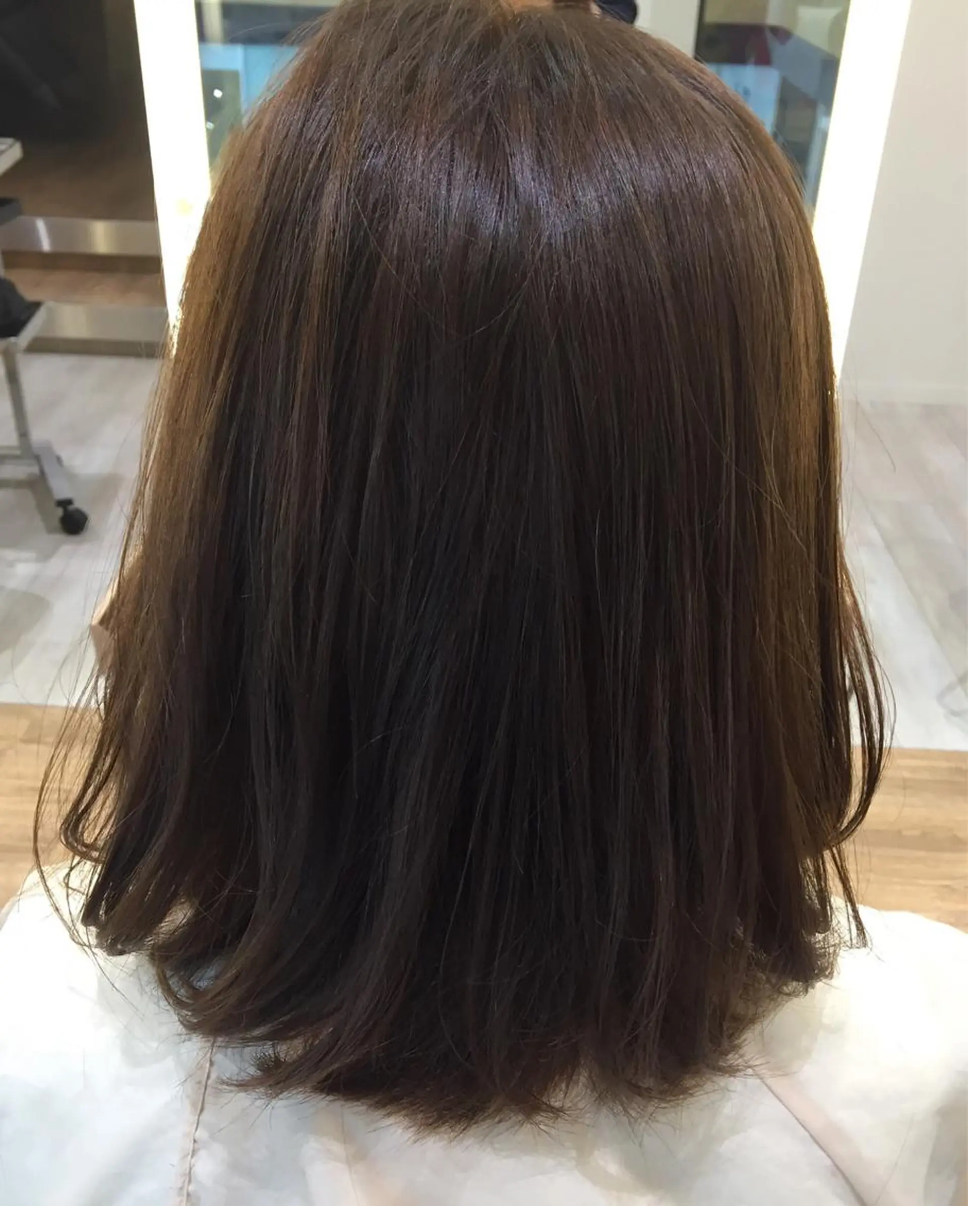 ミディアム カラー カット ヘアカラー トリートメント 山北 咲子のヘアスタイル