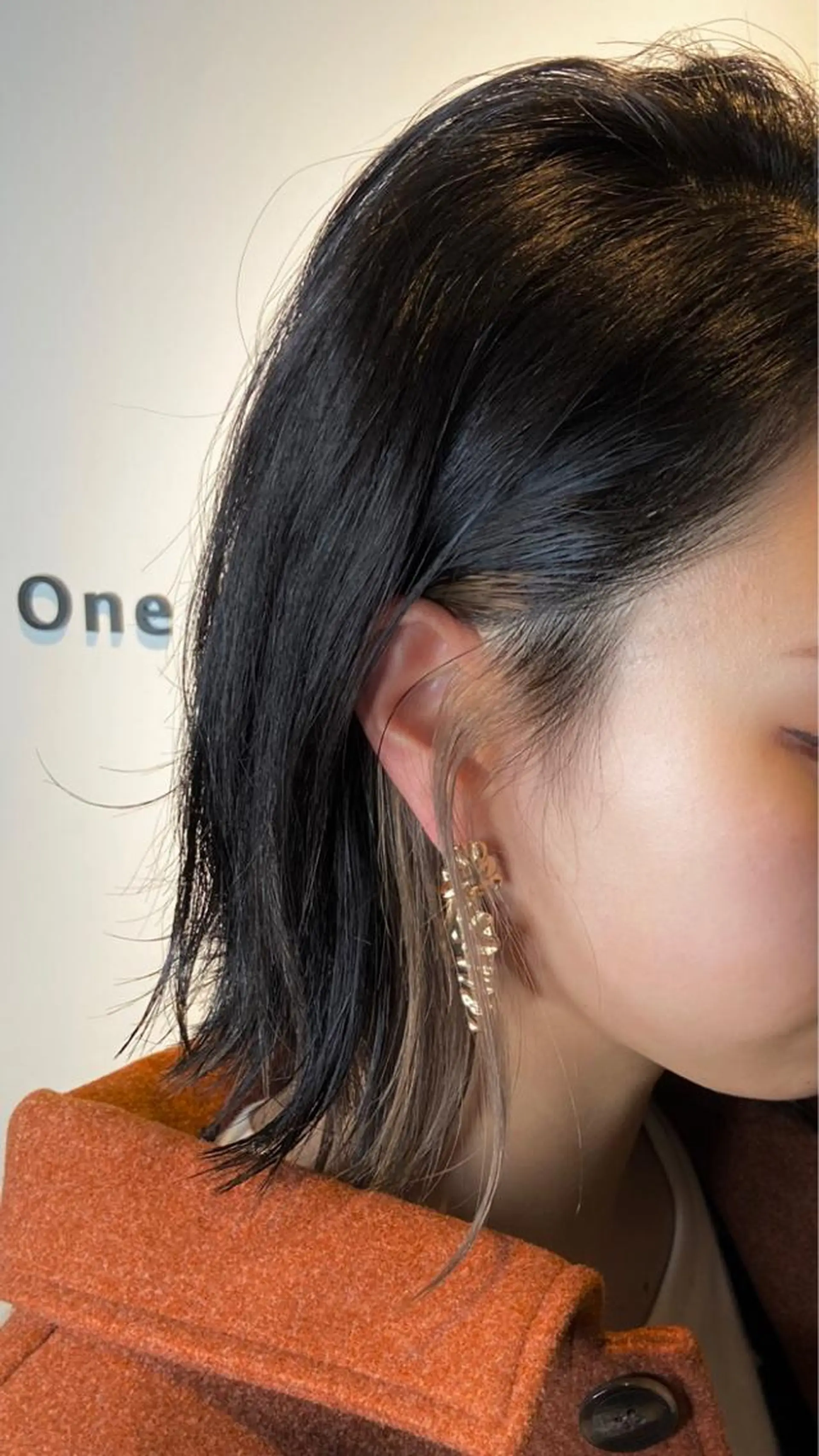 ショート カラー イヤリングカラー 片山美穂 心斎橋・なんばのヘアスタイル