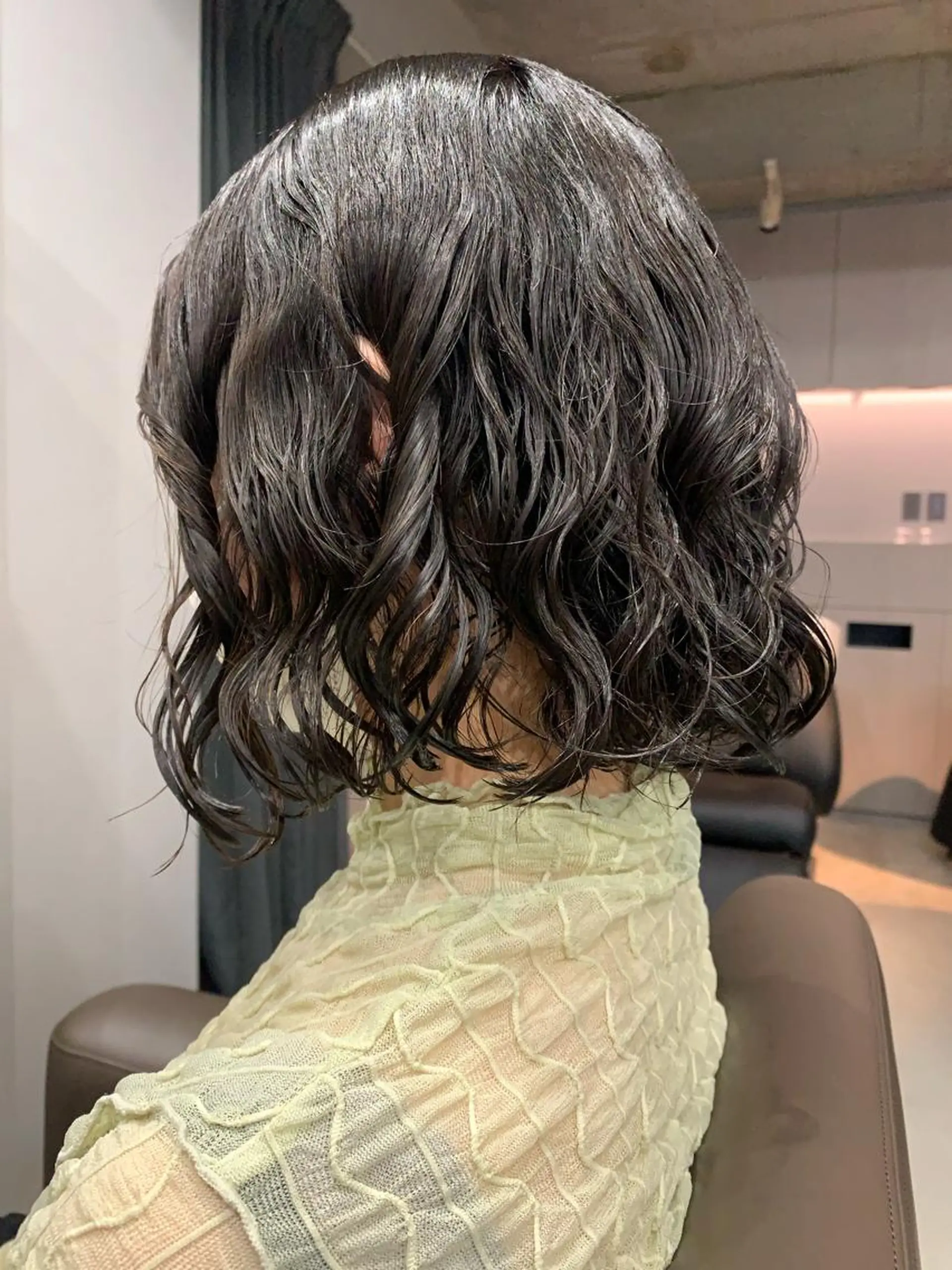ミディアム パーマ ボブパーマコテ巻き風 パーマNo1深江秀平のヘアスタイル
