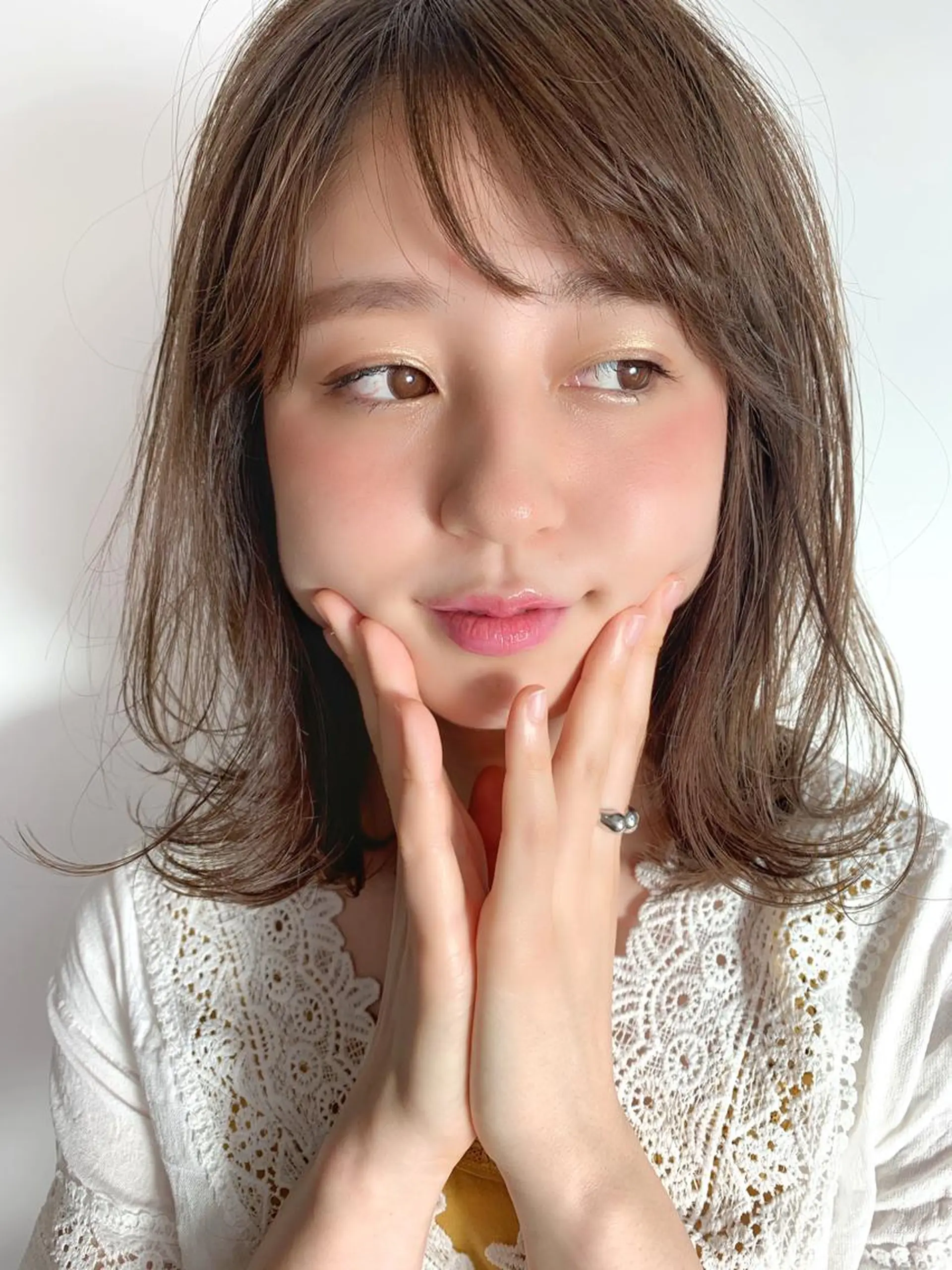 ミディアム ボブ ヘアカラー フリーランス 美容師 cayocoのヘアスタイル