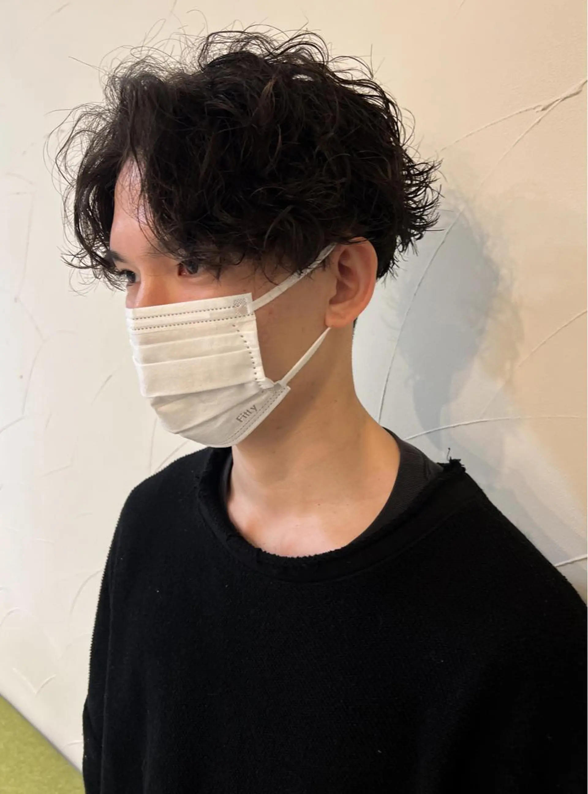 ミディアム パーマ メンズ 樋野 亮のヘアスタイル