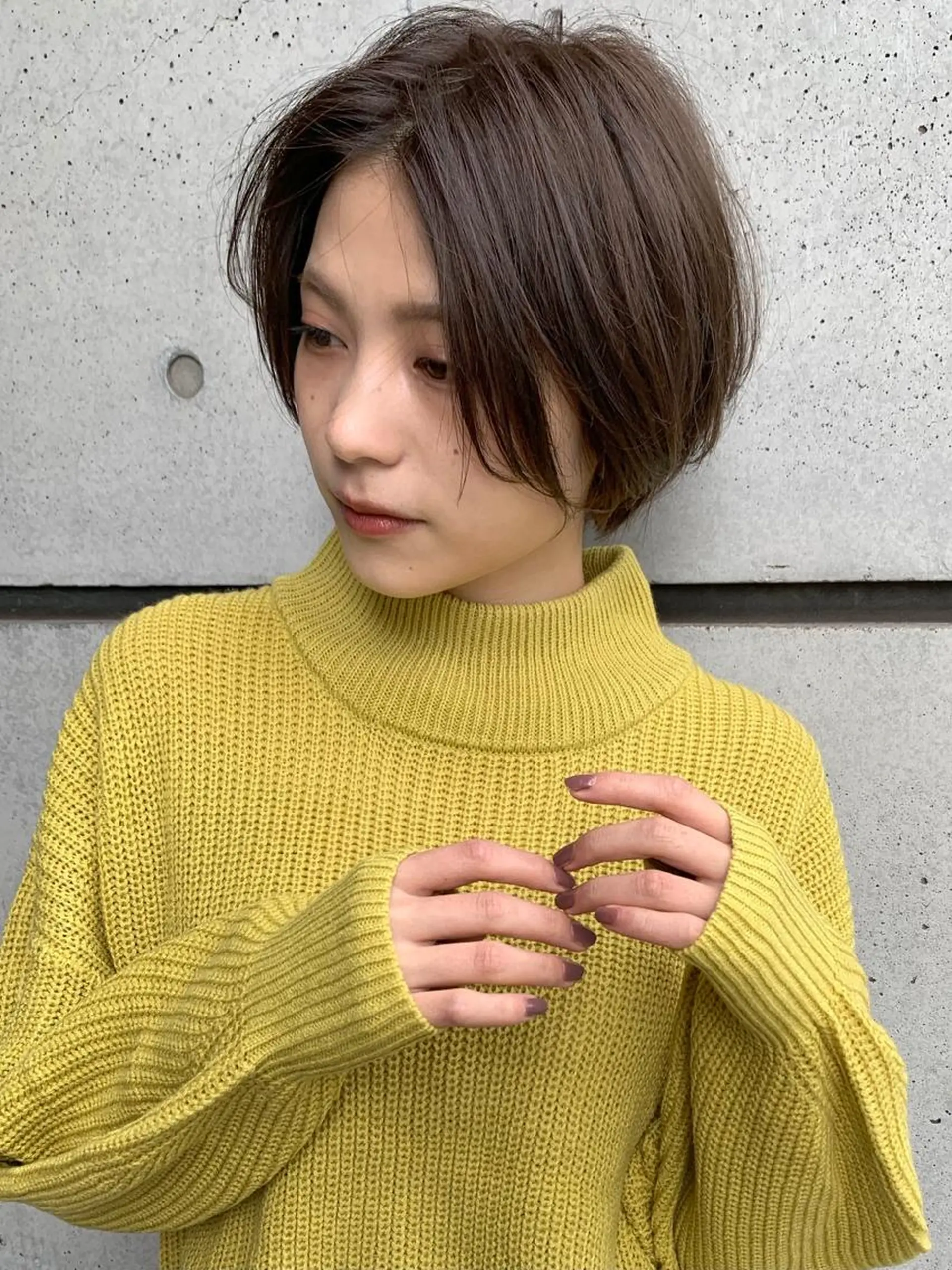 ショート カラー グラデーションカラー オリーブカラー ボブ 大西 真人🪴のヘアスタイル