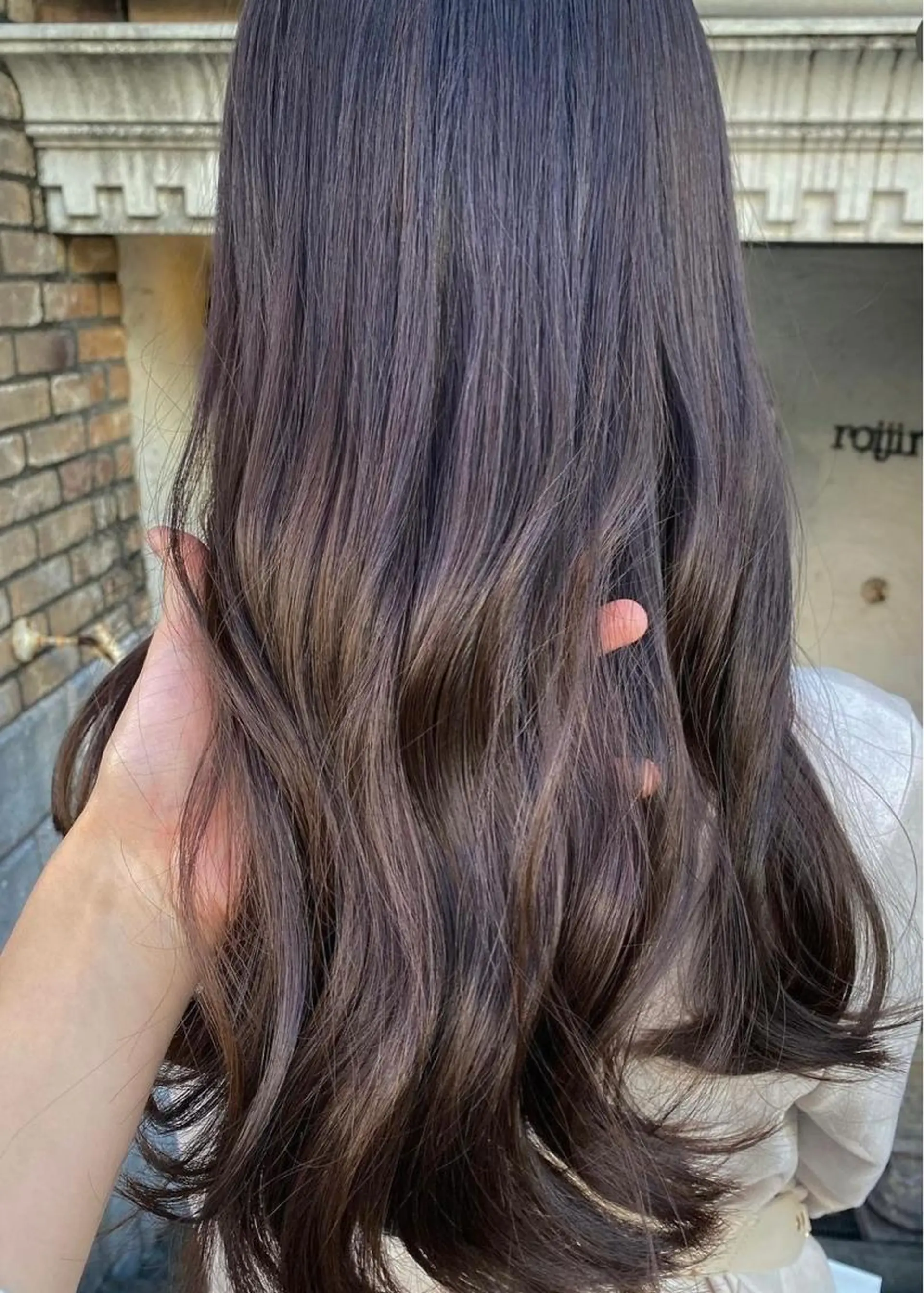 ミディアム カラー ヘアアレンジ ベージュカラー グレージュ ラベンダーカラー ラベンダーベージュ ミルクティーベージュ カット ヘアカラー トリートメント レイヤー/グレージュ 🤍奥開梨恵のヘアスタイル