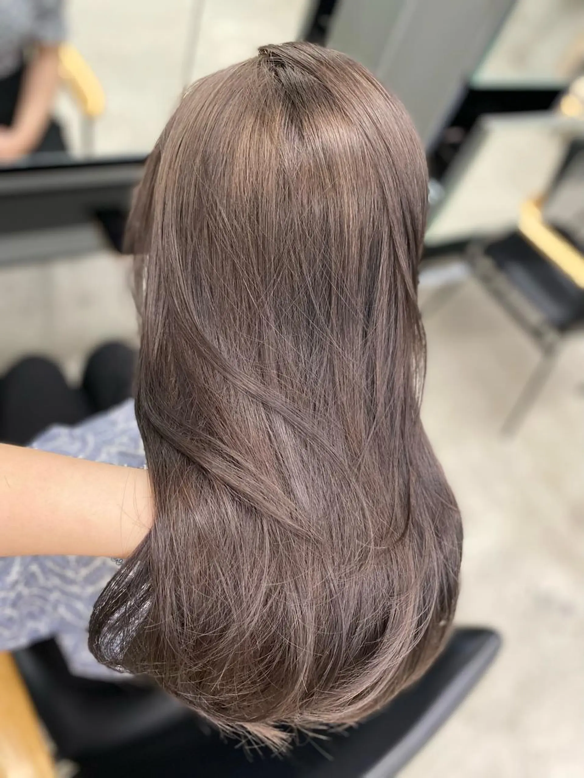 セミロング カラー レイヤー/柔色 カラー/SAkiのヘアスタイル