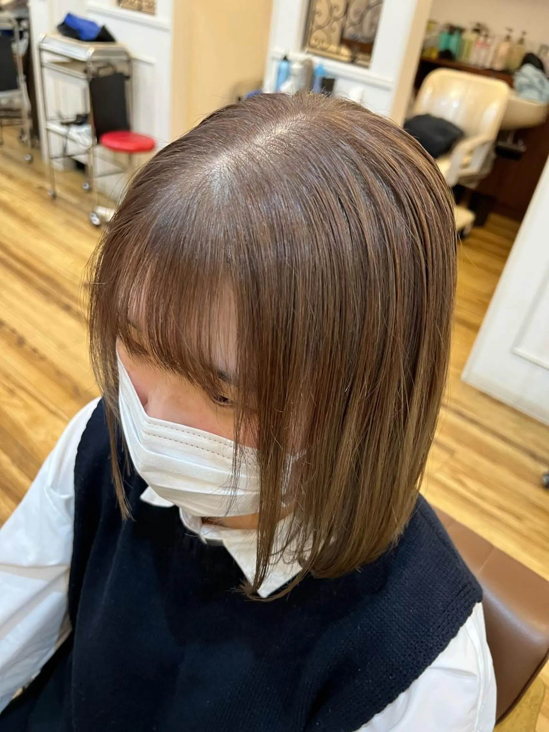 ミディアム カラー ベージュカラー ブラウンカラー 🐰ハイトーンカラー 畠山　渡🐰のヘアスタイル