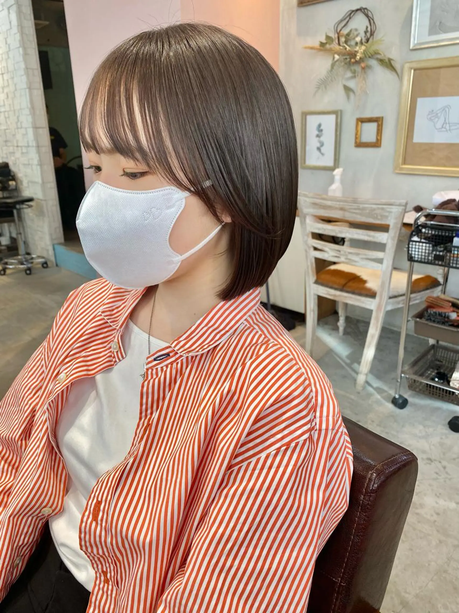 ショート カラー カット ヘアカラー トリートメント 似合わせカラーパーマ 🌿kitin米川のヘアスタイル