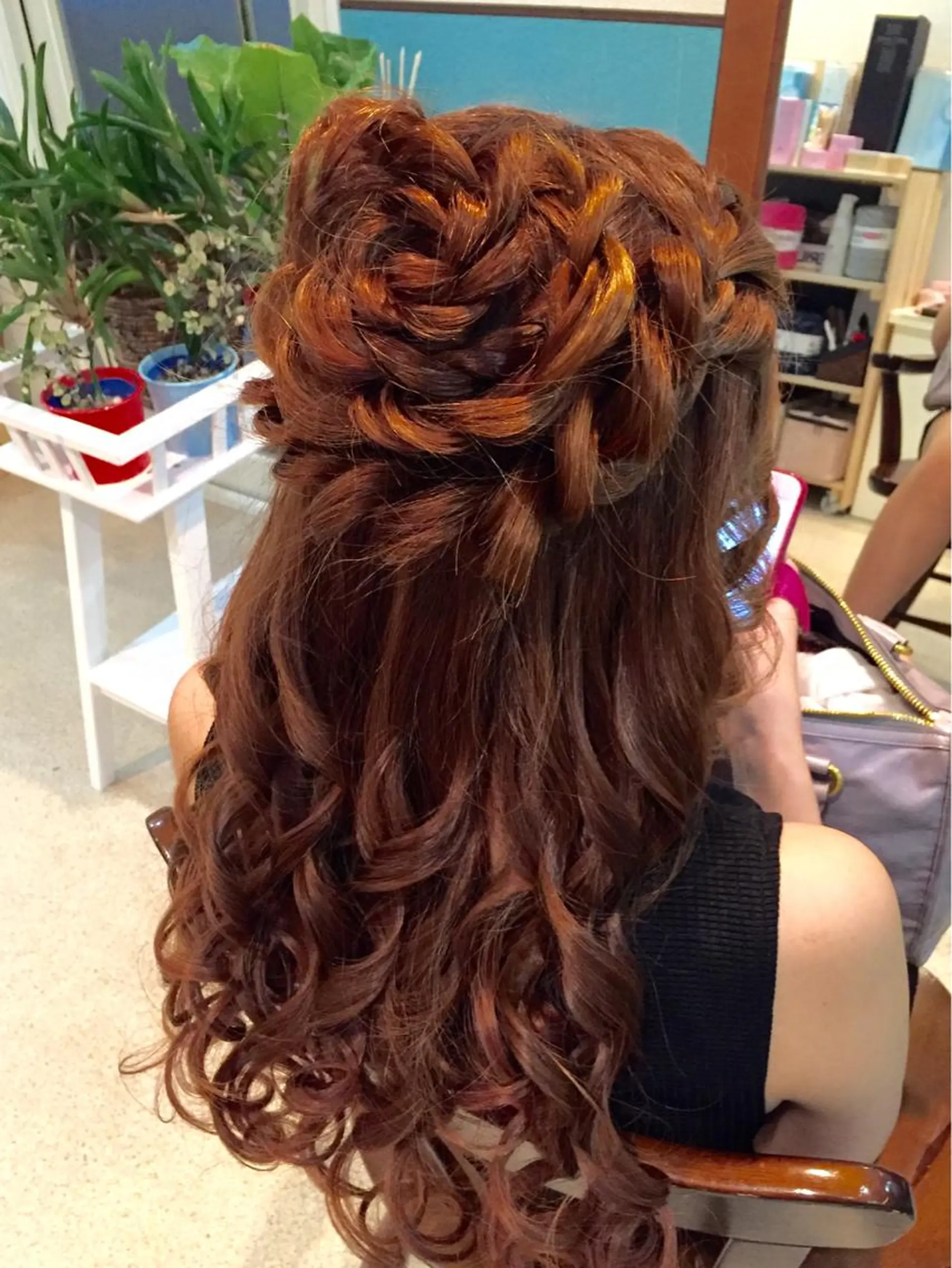 ショート ミディアム セミロング ロング カラー パーマ ヘアアレンジ ハーフアップ 早朝✨ヘアセット 着付け/清水玲歌のヘアスタイル