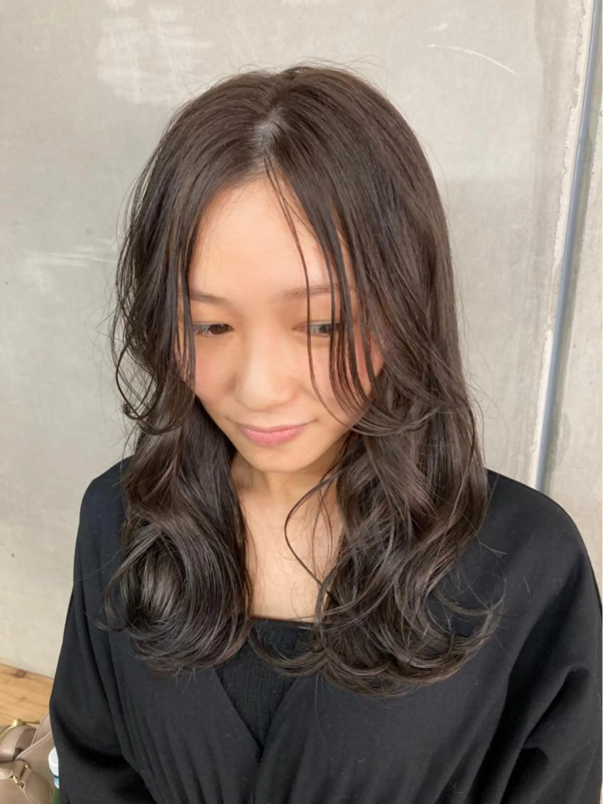 セミロング カラー パーマ ヘアアレンジ MAEDA MADOKAのヘアスタイル