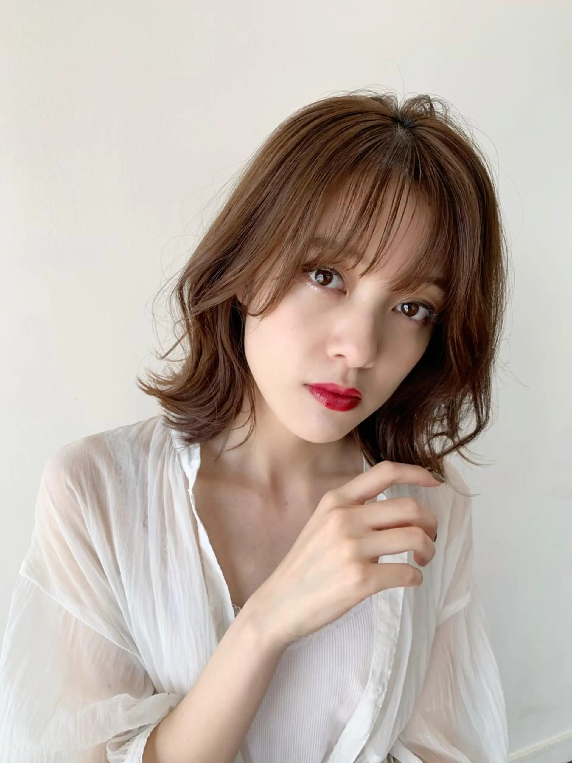 ミディアム 髪質改善×艶カラー Haruのヘアスタイル