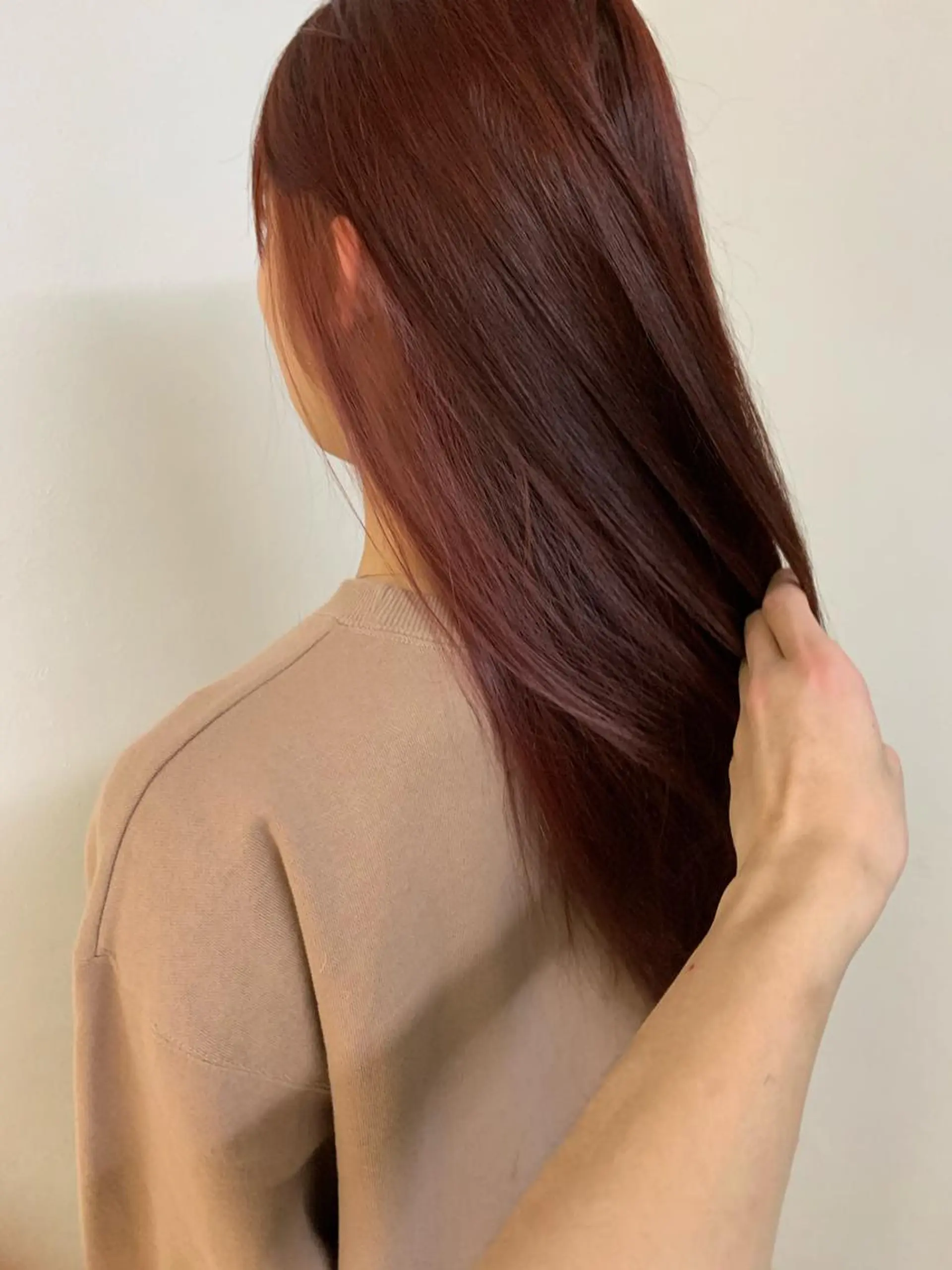 ロング カラー ピンクカラー 美髪矯正・レイヤー 倉友哉のヘアスタイル