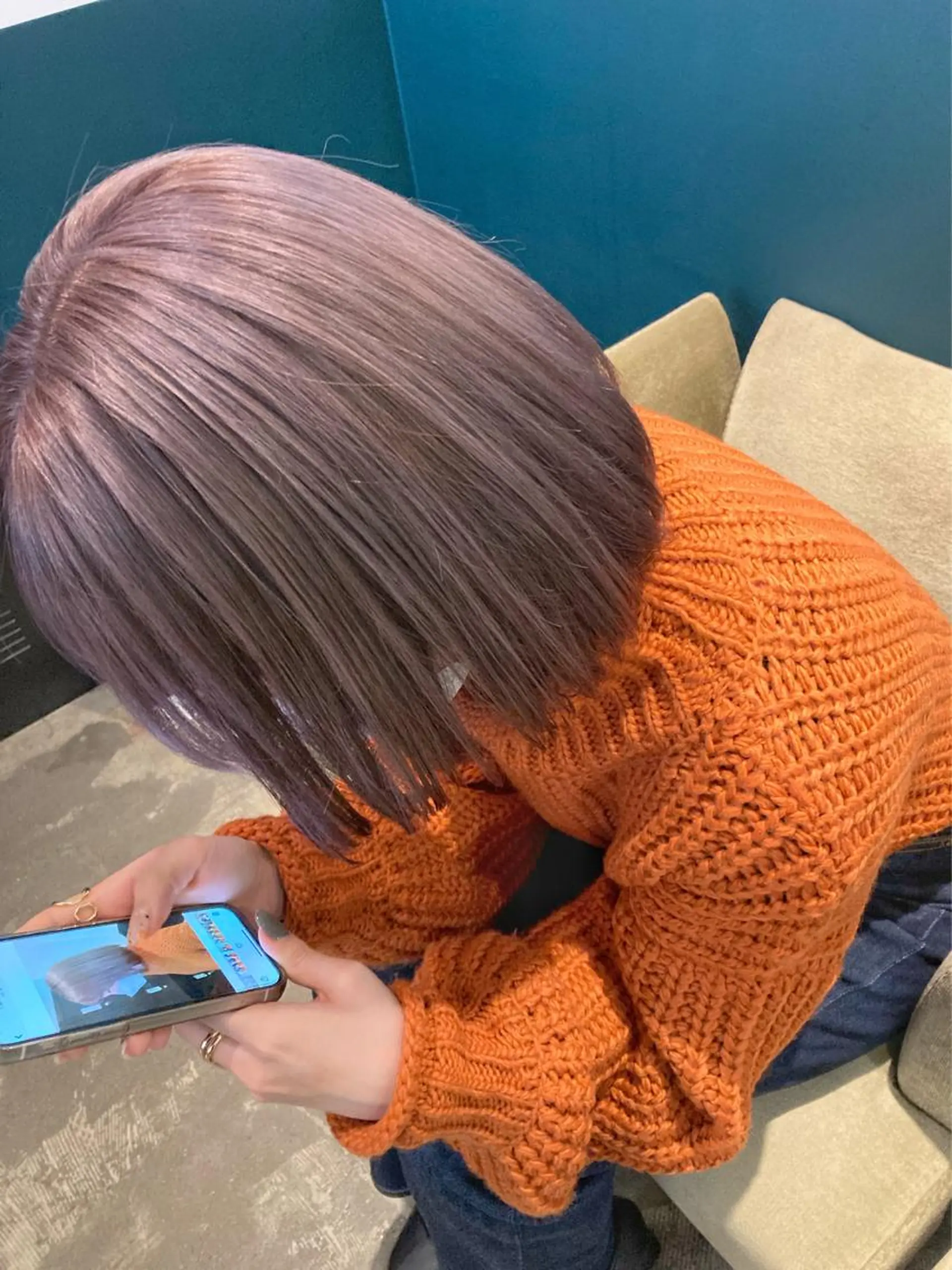 ミディアム カラー ブリーチ グレージュ ラベンダーカラー ラベンダーグレージュ ラベンダーグレー ヘアカラー カラーリスト菅野 竜矢🌈のヘアスタイル