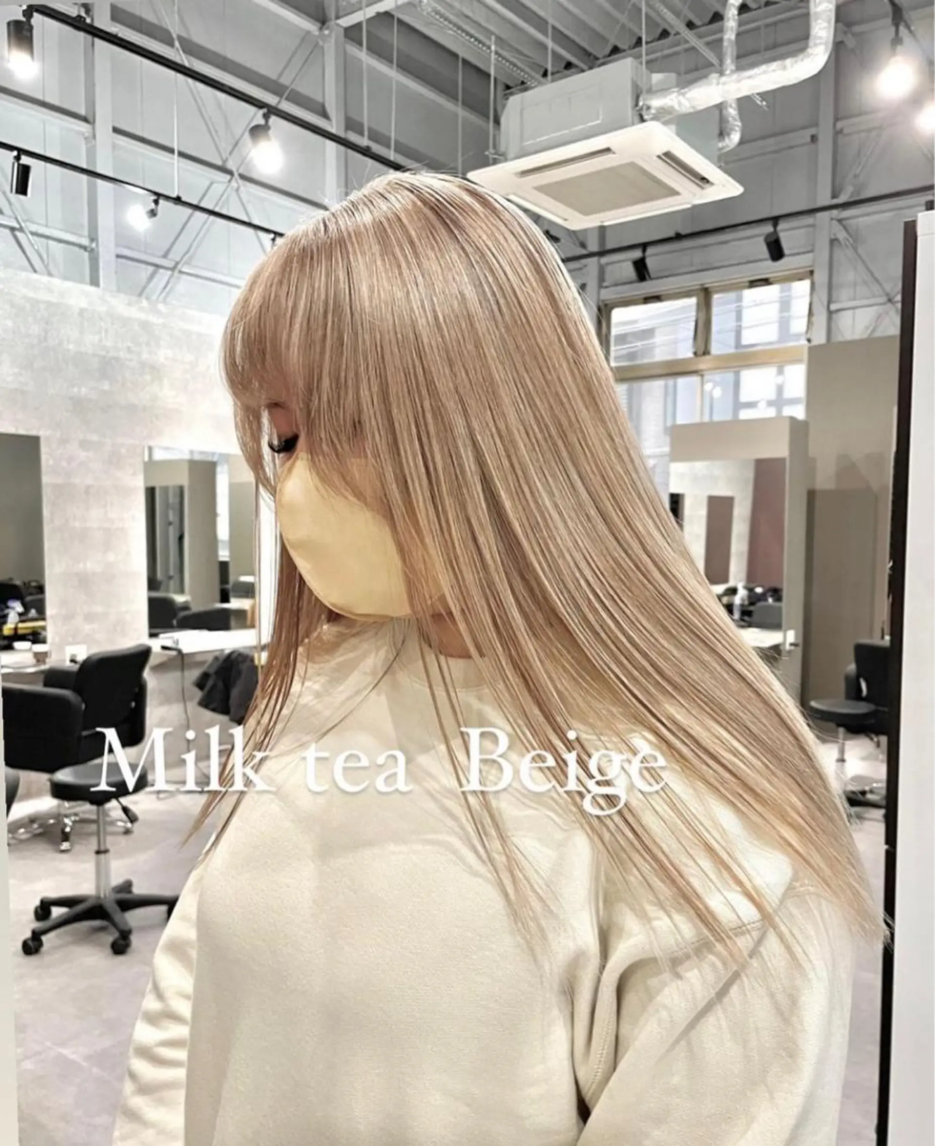 セミロング 酸性ストレート 髪質改善のヘアスタイル