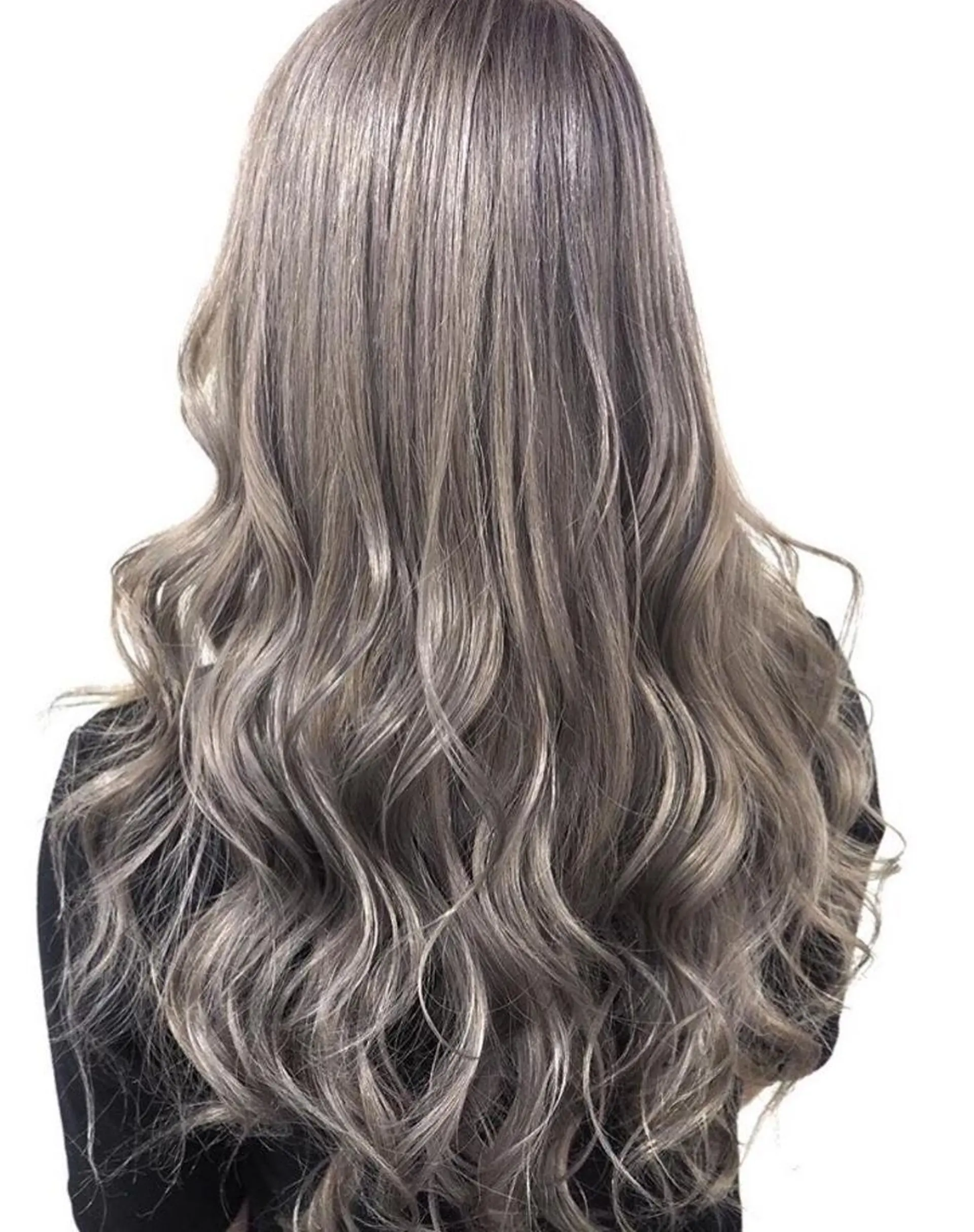 ロング カラー パーマ 大阪レミーエクステ チビ編み込みのヘアスタイル