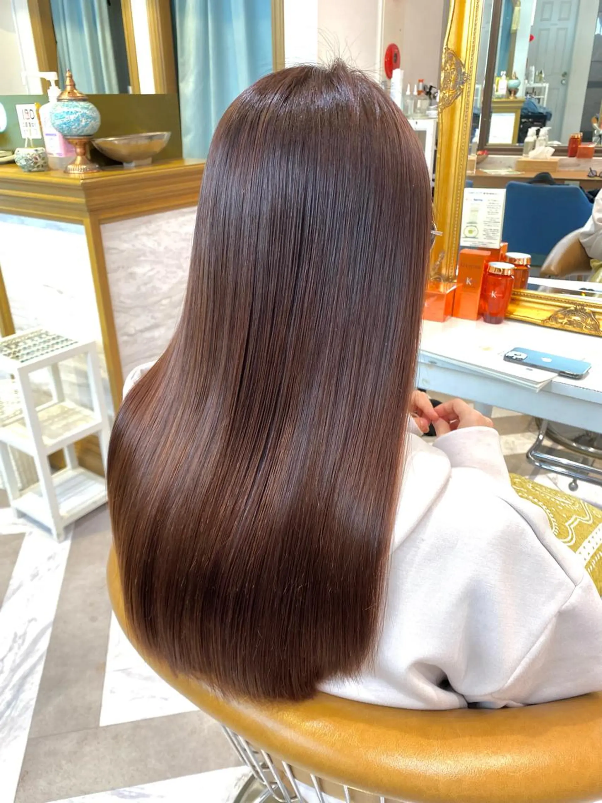ロング カラー カット ヘアカラー 縮毛矯正 トリートメント レイヤーカット /透明感カラー西田のヘアスタイル
