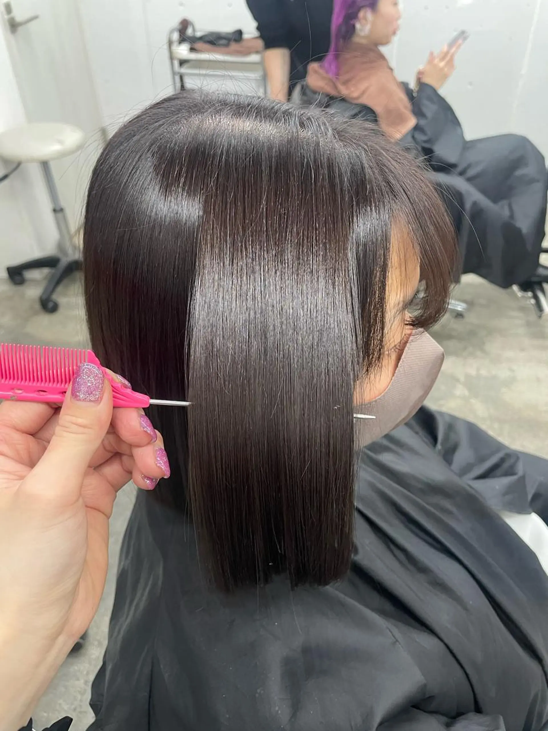 ミディアム カラー バレイヤージュ ミストバング ダブルカラー  フェイスフレーミング グラデーションカラー ヘアカラー トリートメント ヘッドスパ 🧡艶髪ちゅるん髪 🫧🧡YUKI❄️のヘアスタイル