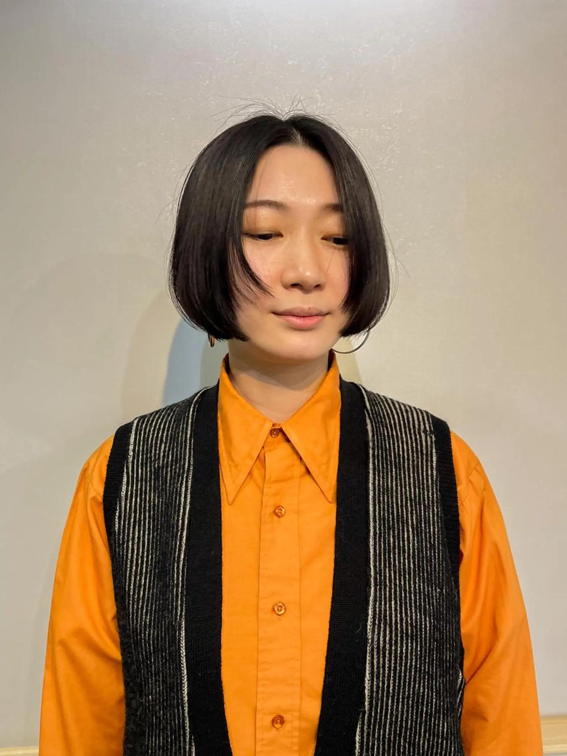 ショート ボブ 顔まわりレイヤー レイヤーカット ショート　ボブ メンズ　パーマのヘアスタイル