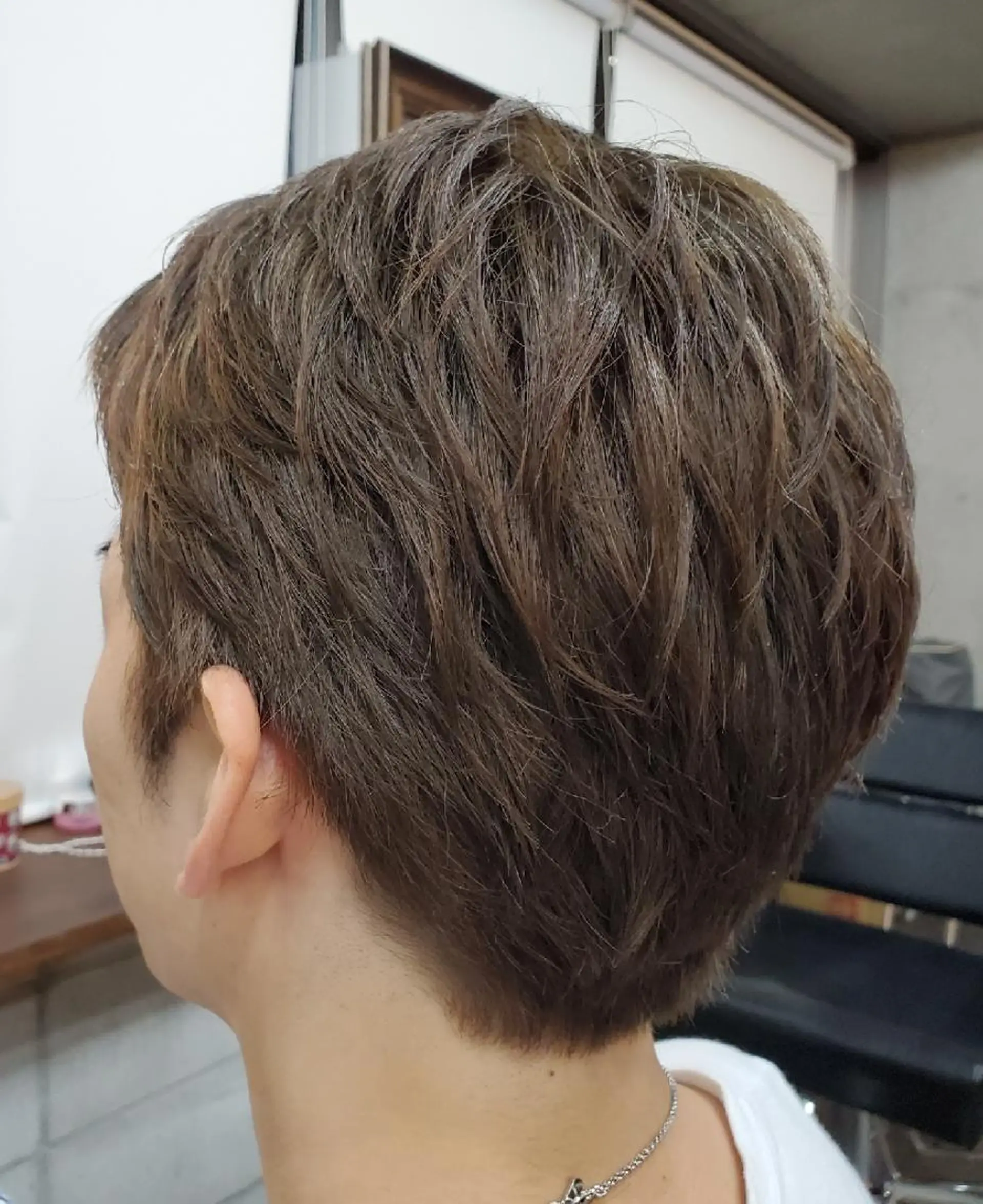 カラー ショート メンズ メンズショート アッシュ ショートヘア S. ERIのヘアスタイル