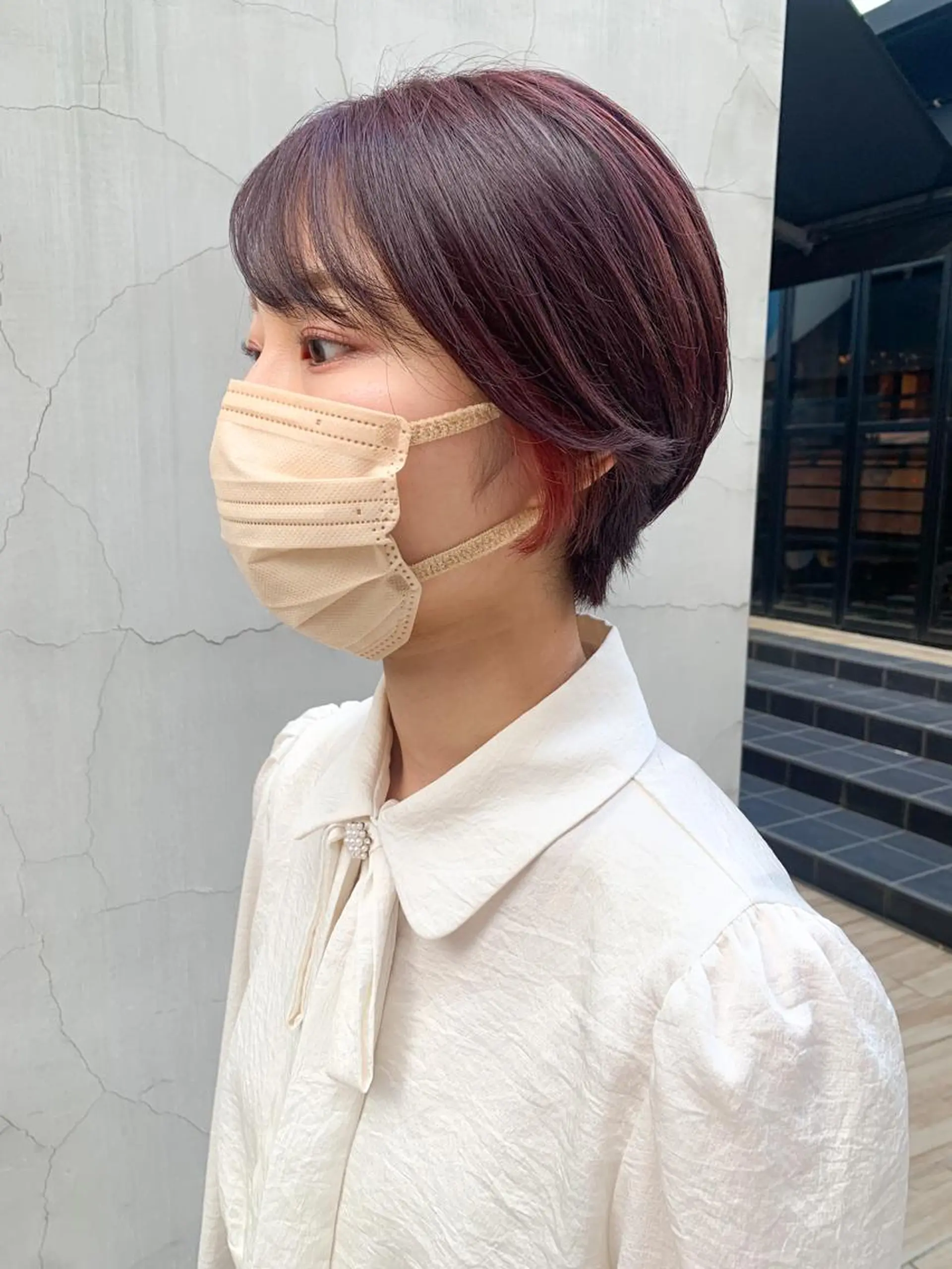 ショート カラー ヘアアレンジ ヘアカラー トリートメント yuka .のヘアスタイル