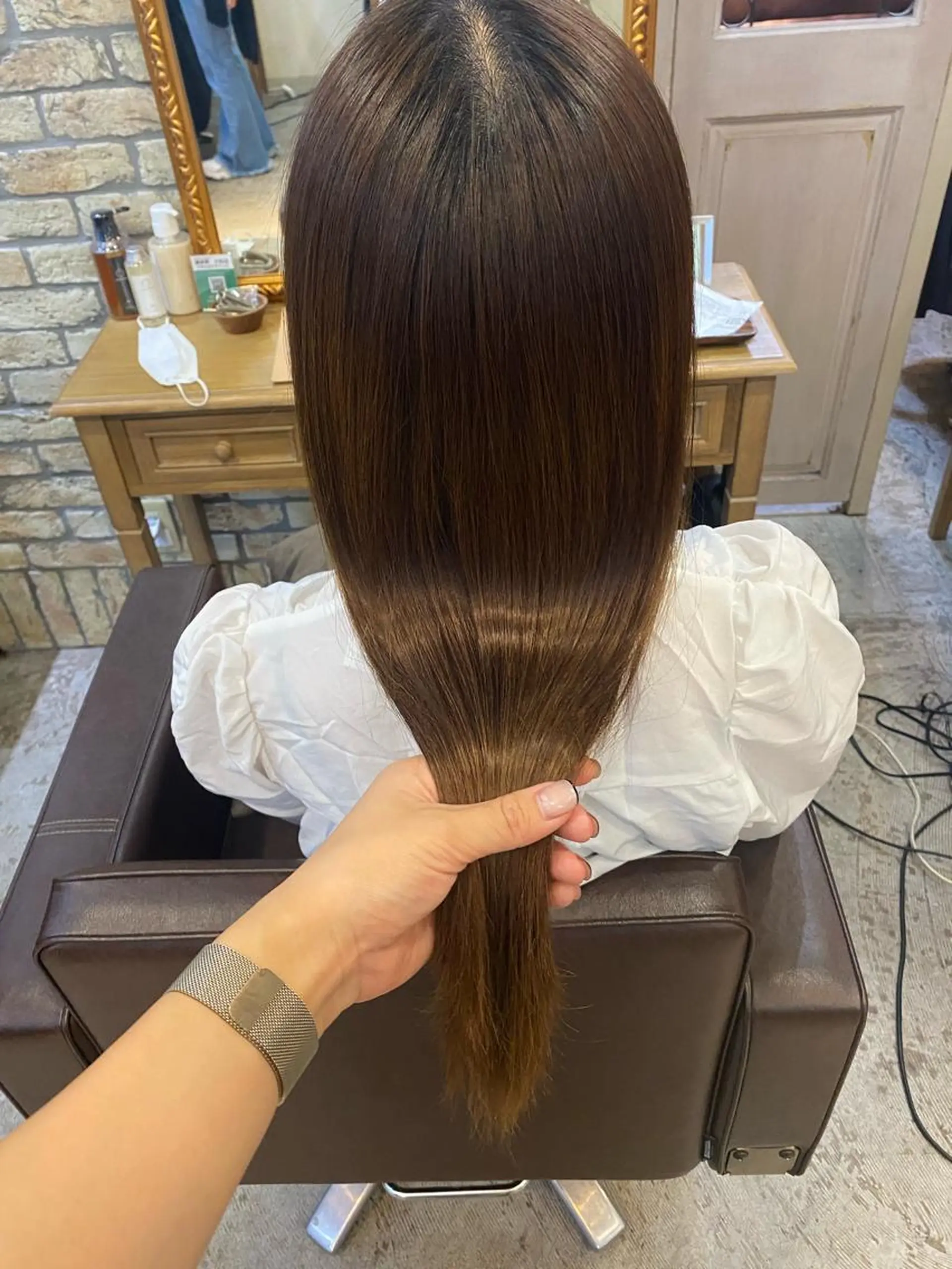 ロング 髪質改善 縮毛矯正 カット 縮毛矯正 トリートメント 似合わせレイヤーカッ ト🩶瀧本美咲のヘアスタイル