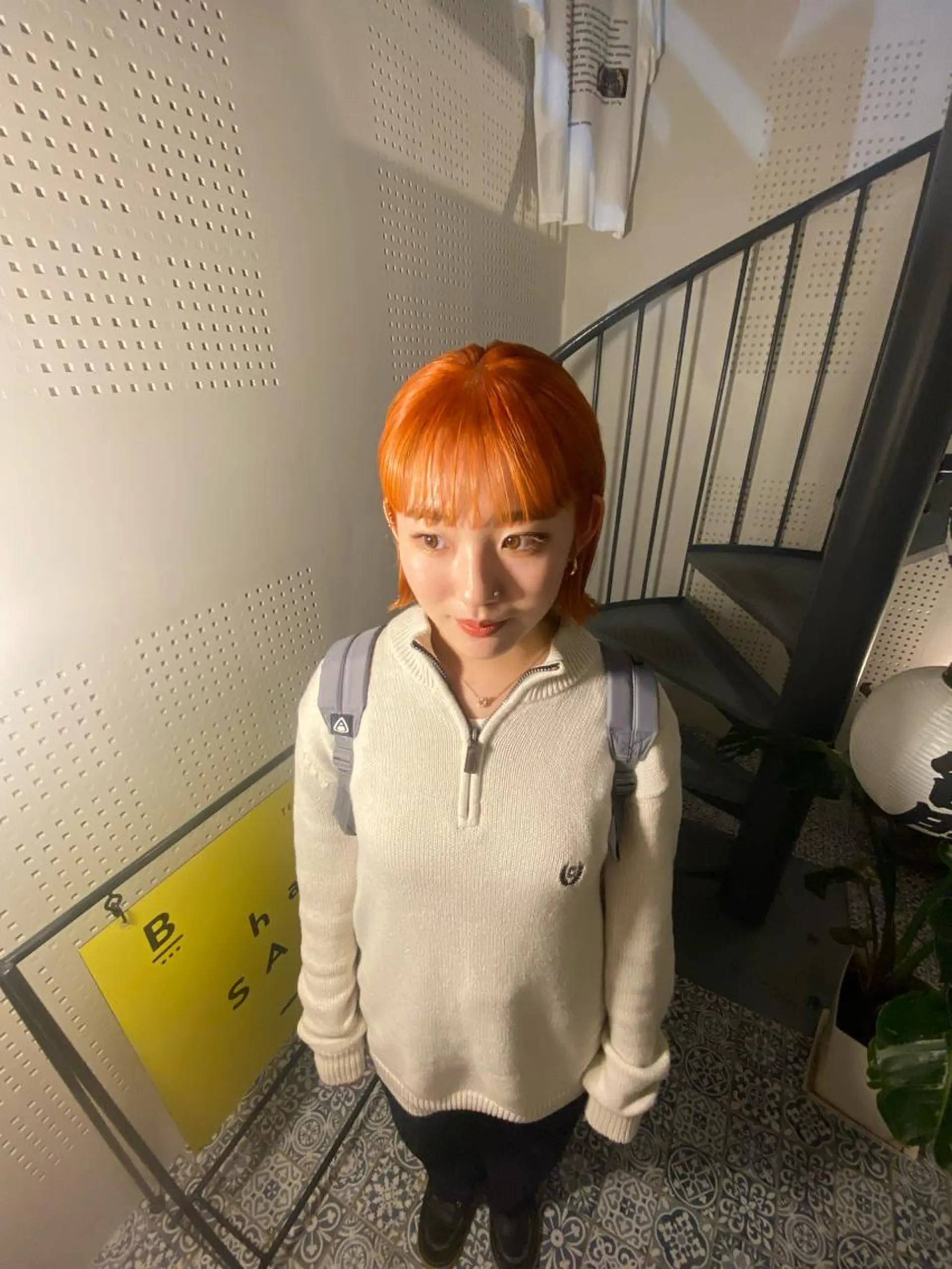 カラー ハイトーンカラー オレンジ 浅草美容師 coconaのヘアスタイル