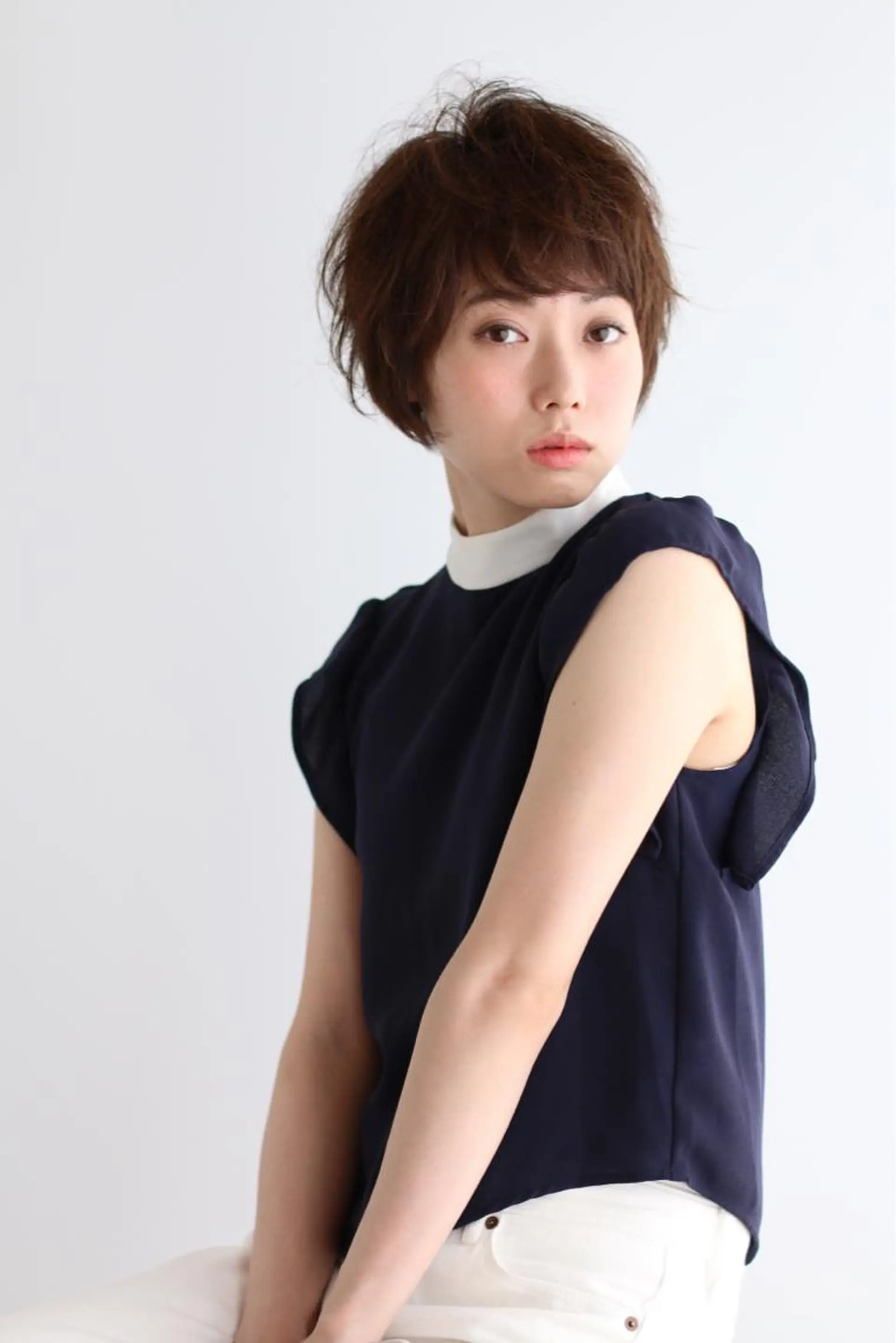 ショート カラー パーマ ショートヘア くすもと なおやのヘアスタイル