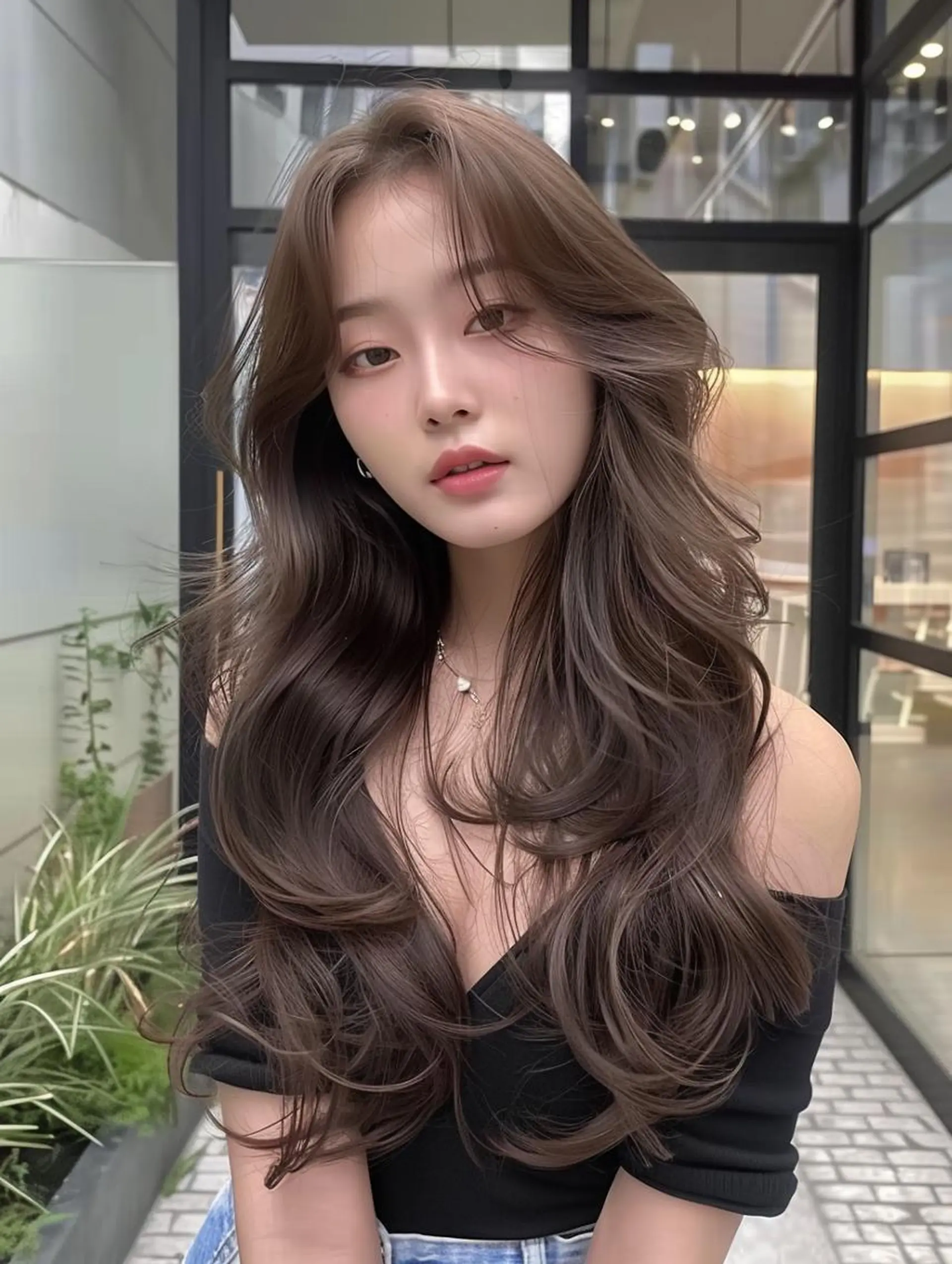 ロング ✨ブリーチなし× 髪質改善⚡新宿駅近のヘアスタイル