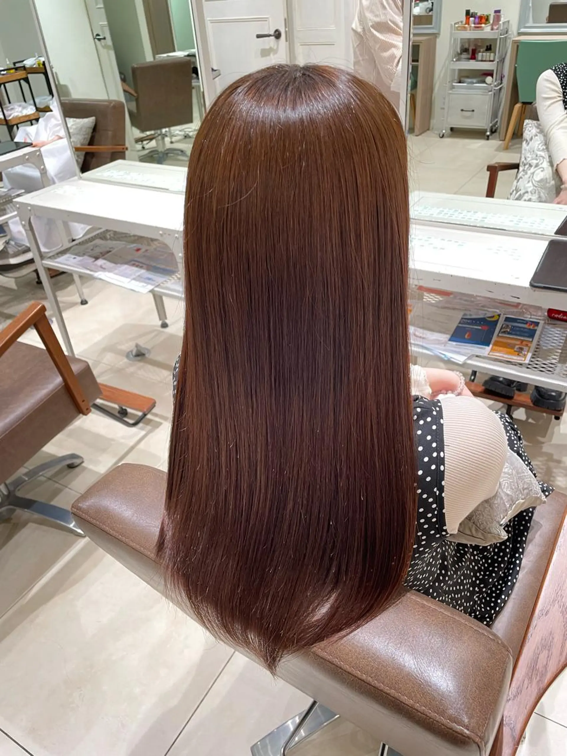 ロング ヘアカラー トリートメント 艶カラー🩵中久保 舞優🩵のヘアスタイル