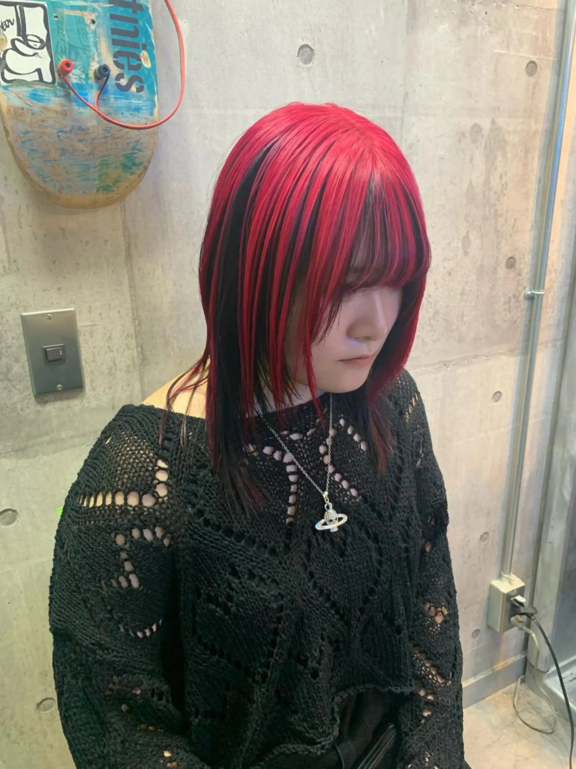 ミディアム カラー カット トリートメント ハイトーン/メンズ/ ウルフ特化   小松のヘアスタイル