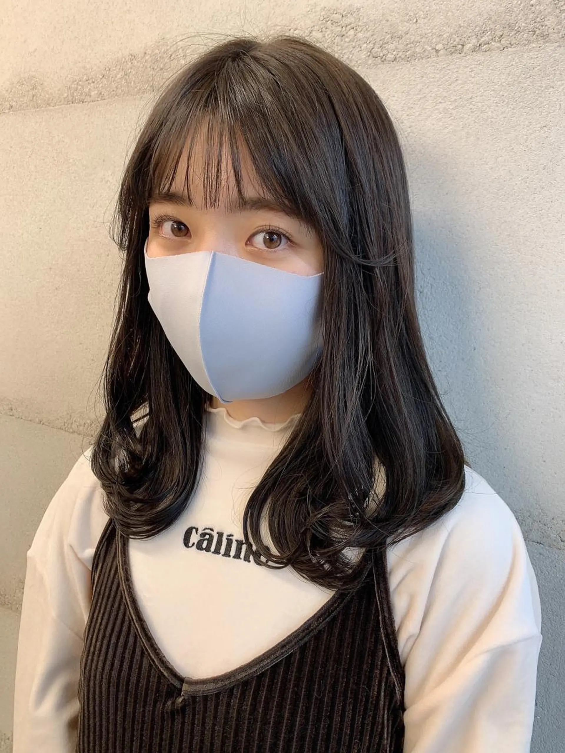 ミディアム カラー カット ヘアカラー トリートメント ヘッドスパ ヘアセット 透明感/オリーブ/ グレージュ/YUKAのヘアスタイル