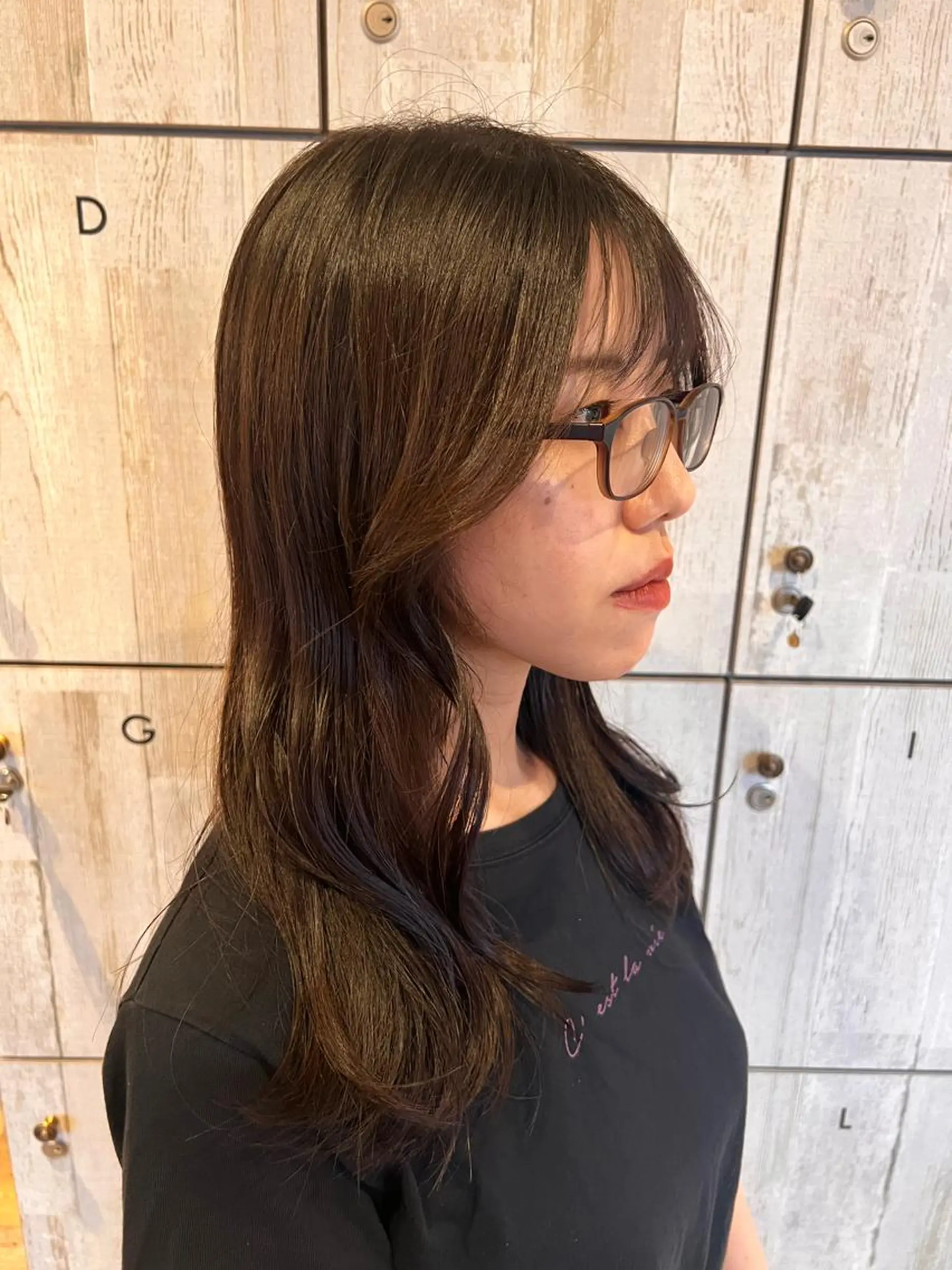 ミディアム カラー 山本 怜奈のヘアスタイル