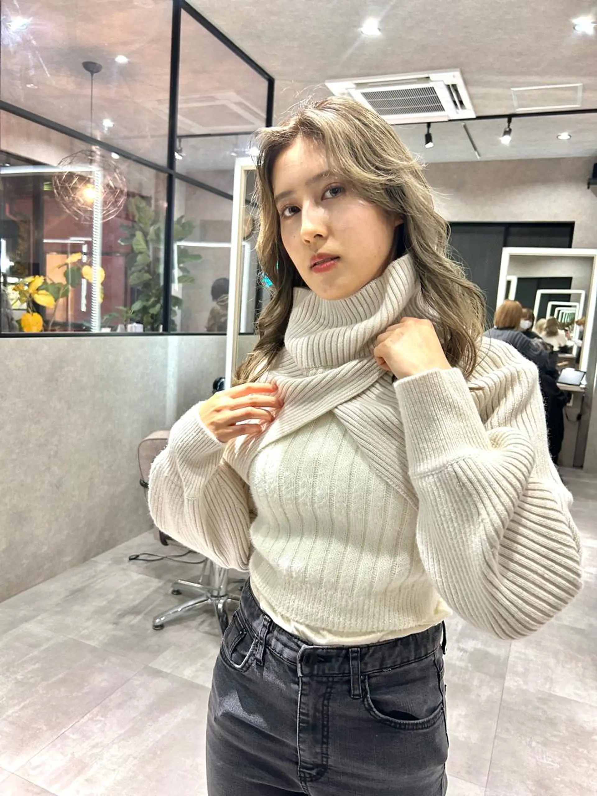 ミディアム カラー ヘアカラー トリートメント 一ノ瀬 暁のヘアスタイル