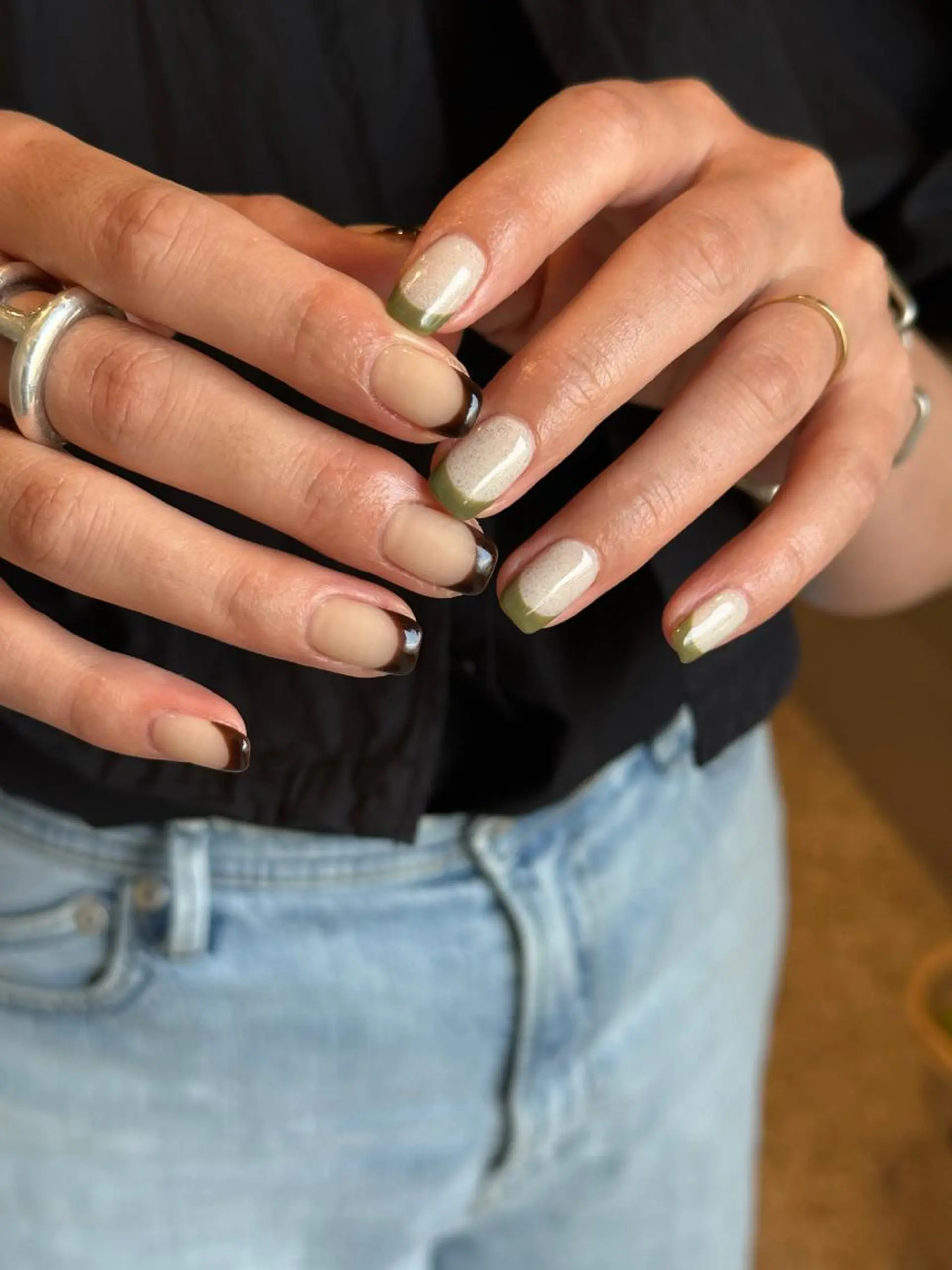 ショート カラー パーマ ヘアアレンジ メンズ キッズ ネイル マツエク・マツパ アイブロウ フレンチネイル ハンドネイル ar. harajukuのネイルデザイン