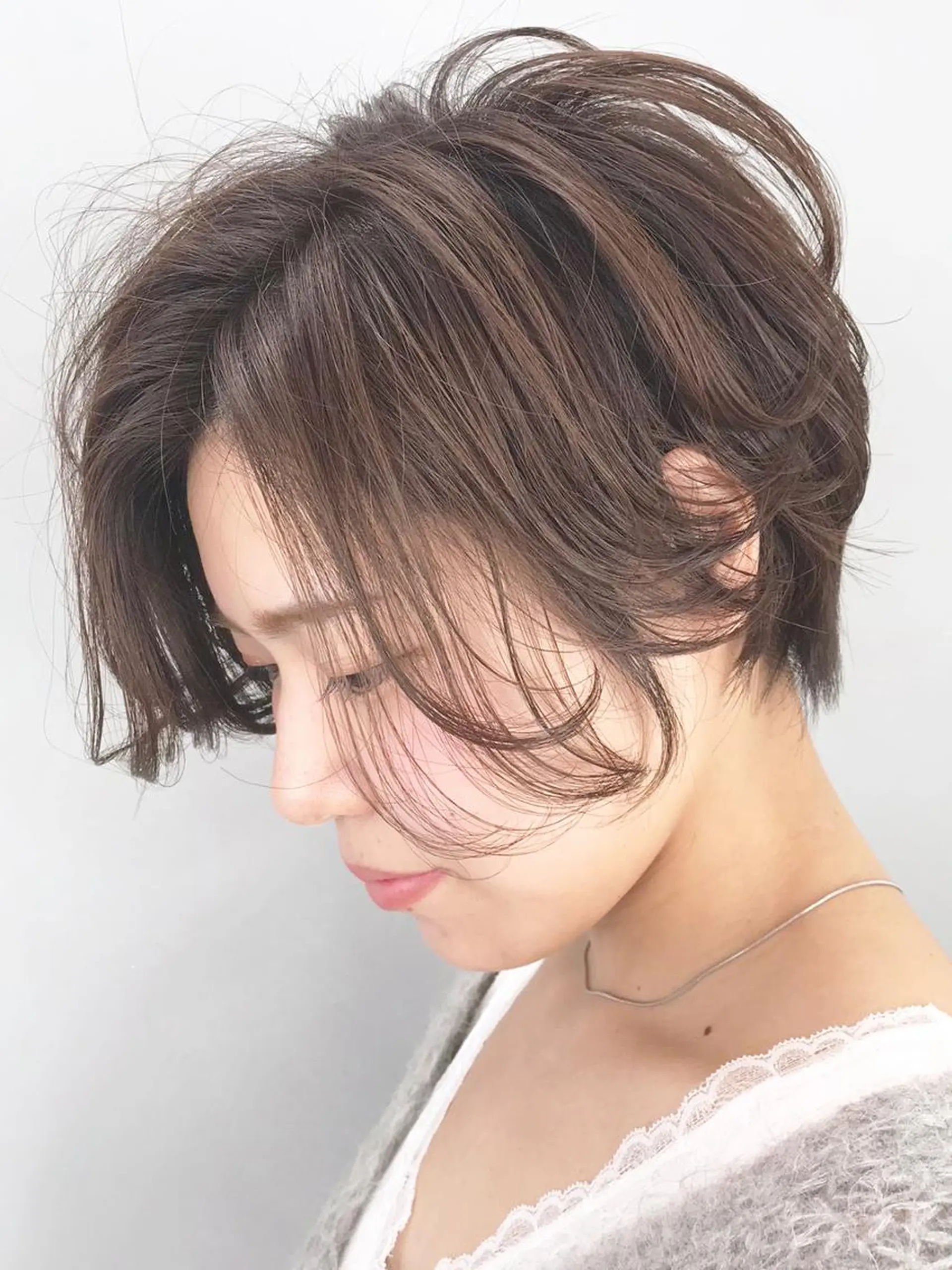 ショート カラー パーマ ヘアアレンジ くびれヘア ショートヘア ITbyALBUM 中野店のヘアスタイル