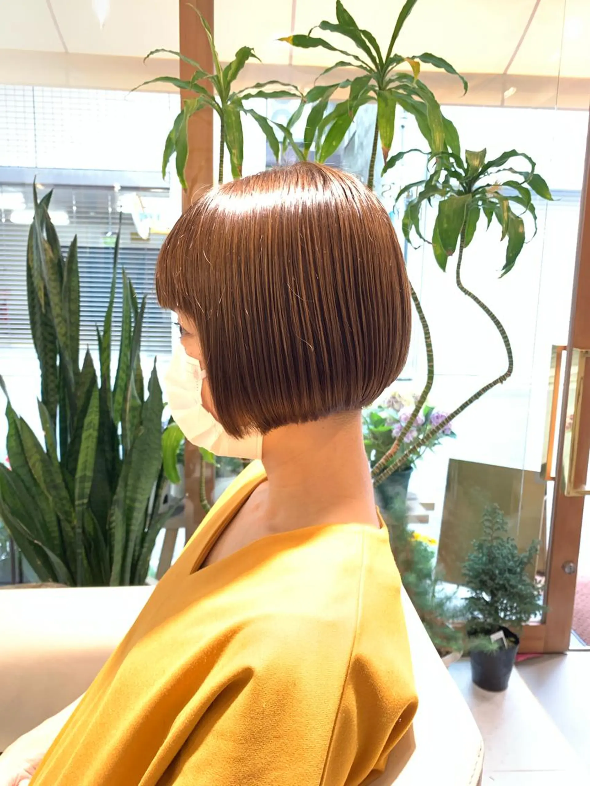 ショート カラー カット 縮毛矯正 山内 瑞穂のヘアスタイル