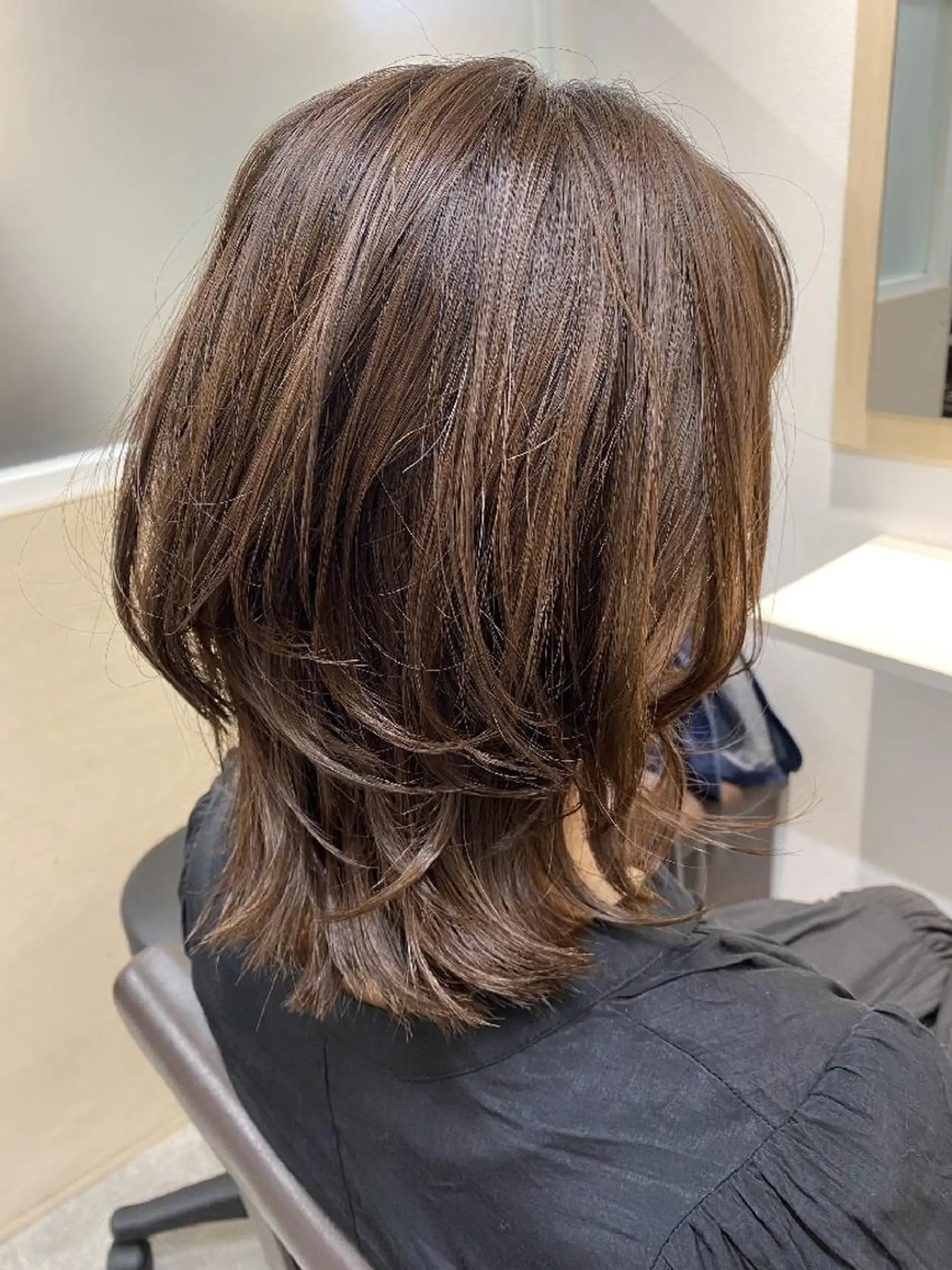 ミディアム ウルフカット デジタルパーマ💫/ 似合わせカット✂️のヘアスタイル