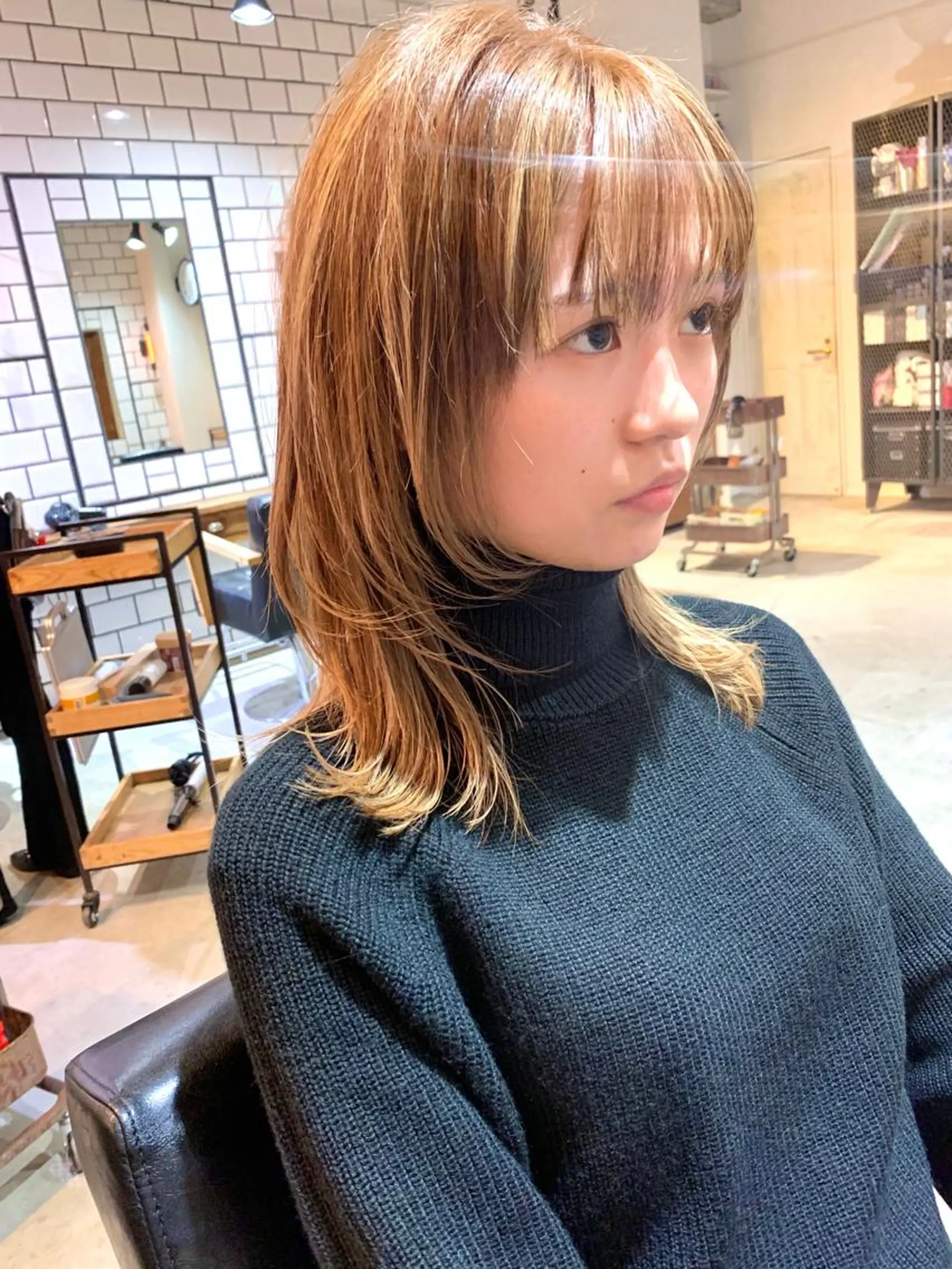 ミディアム カラー ヘアカラー トリートメント メンズヘア/レイヤー /ボブ山内春輝のヘアスタイル