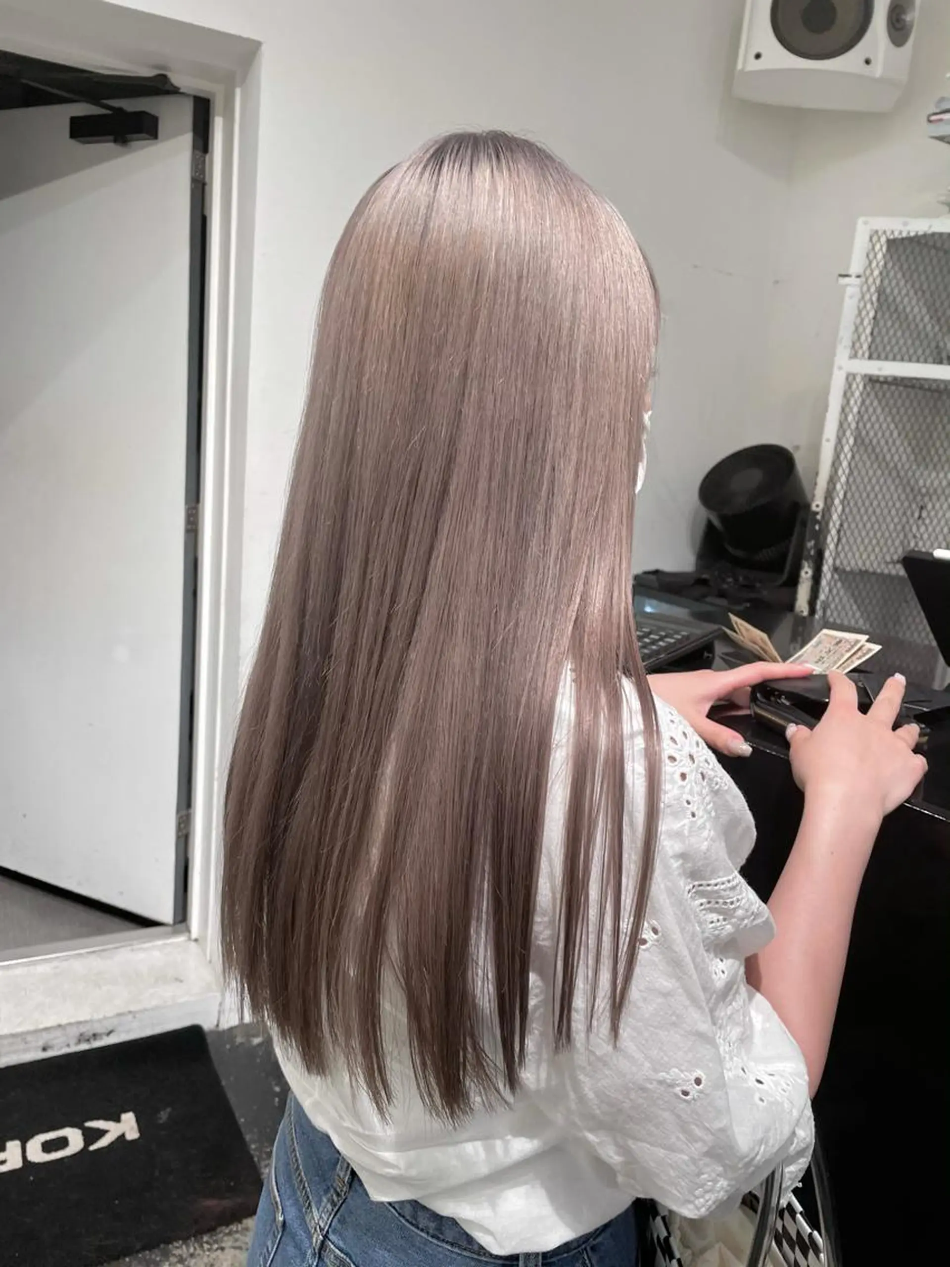 ロング カラー ヘアアレンジ ブリーチ グレージュ ラベンダーカラー ラベンダーピンク ピンクカラー カット ヘアカラー トリートメント 艶ハイトーン/ヘア アレンジAYAKAのヘアスタイル