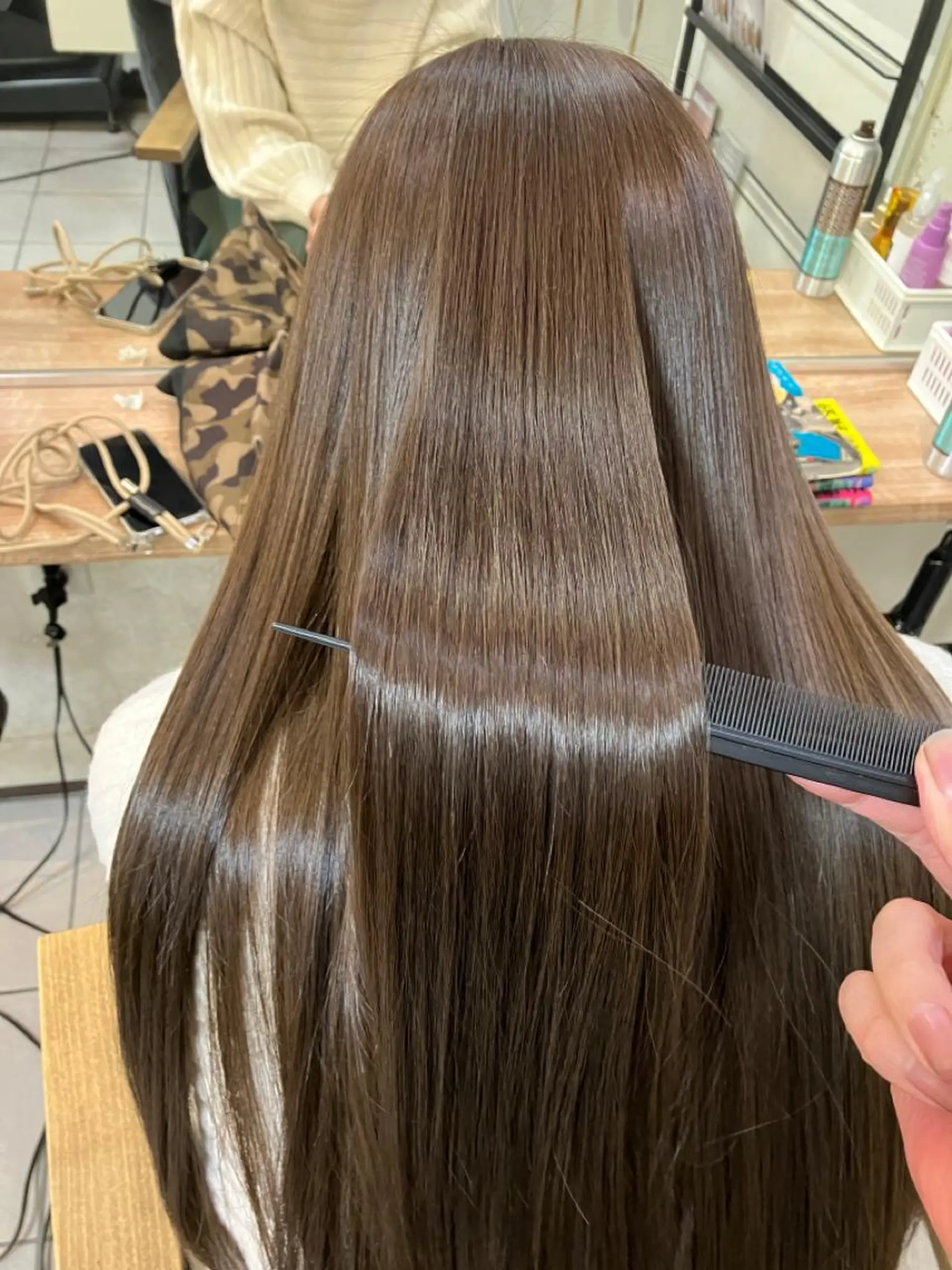 ロング カラー パーマ 髪質改善 ストレートパーマ ヘアカラー トリートメント 髪質改善満足度NO1 山下のヘアスタイル