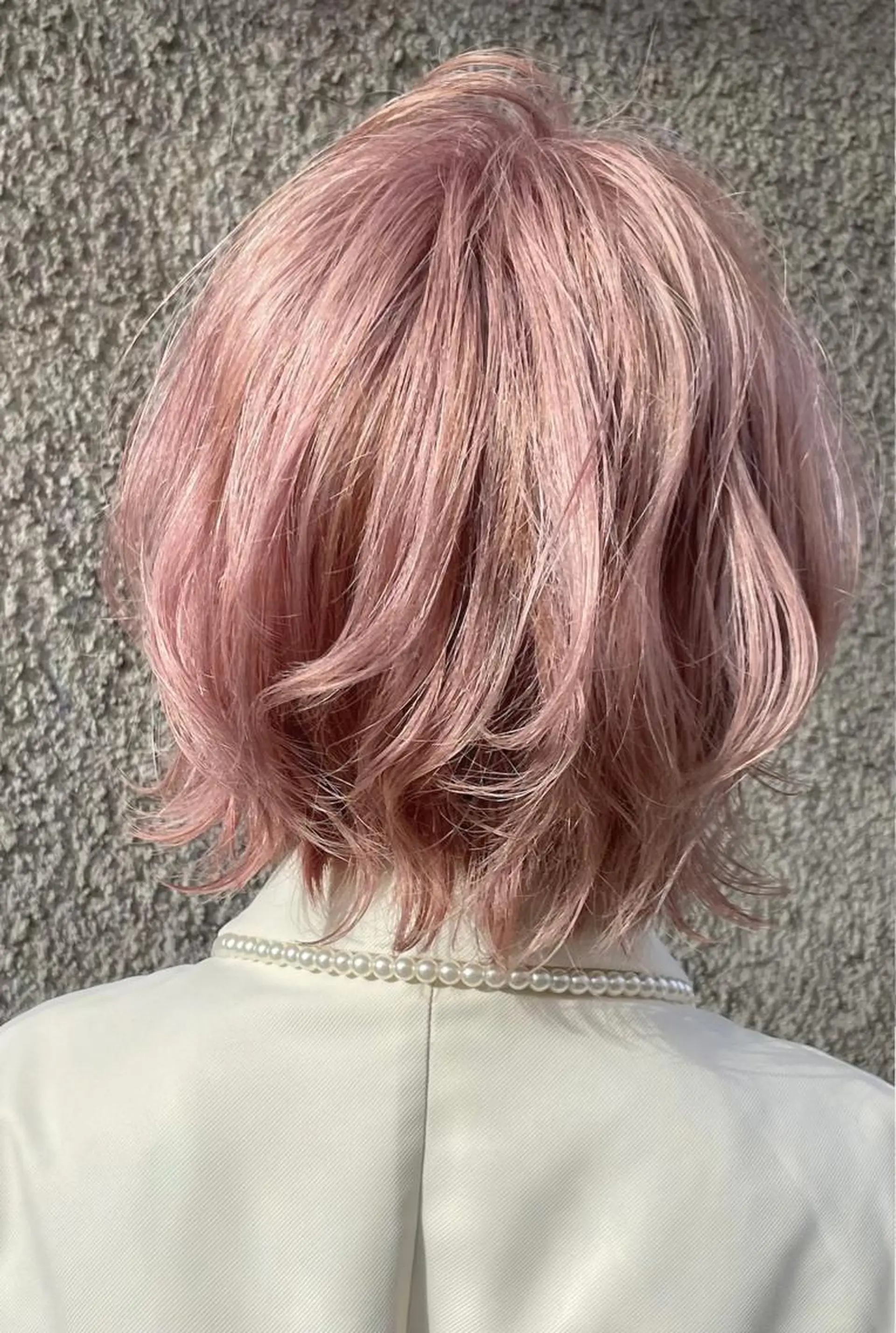 ショート カラー ブリーチ ピンクカラー ショートヘア カット 縮毛矯正 トリートメント 骨格整形カット/ ショート✂️堀夢哉のヘアスタイル