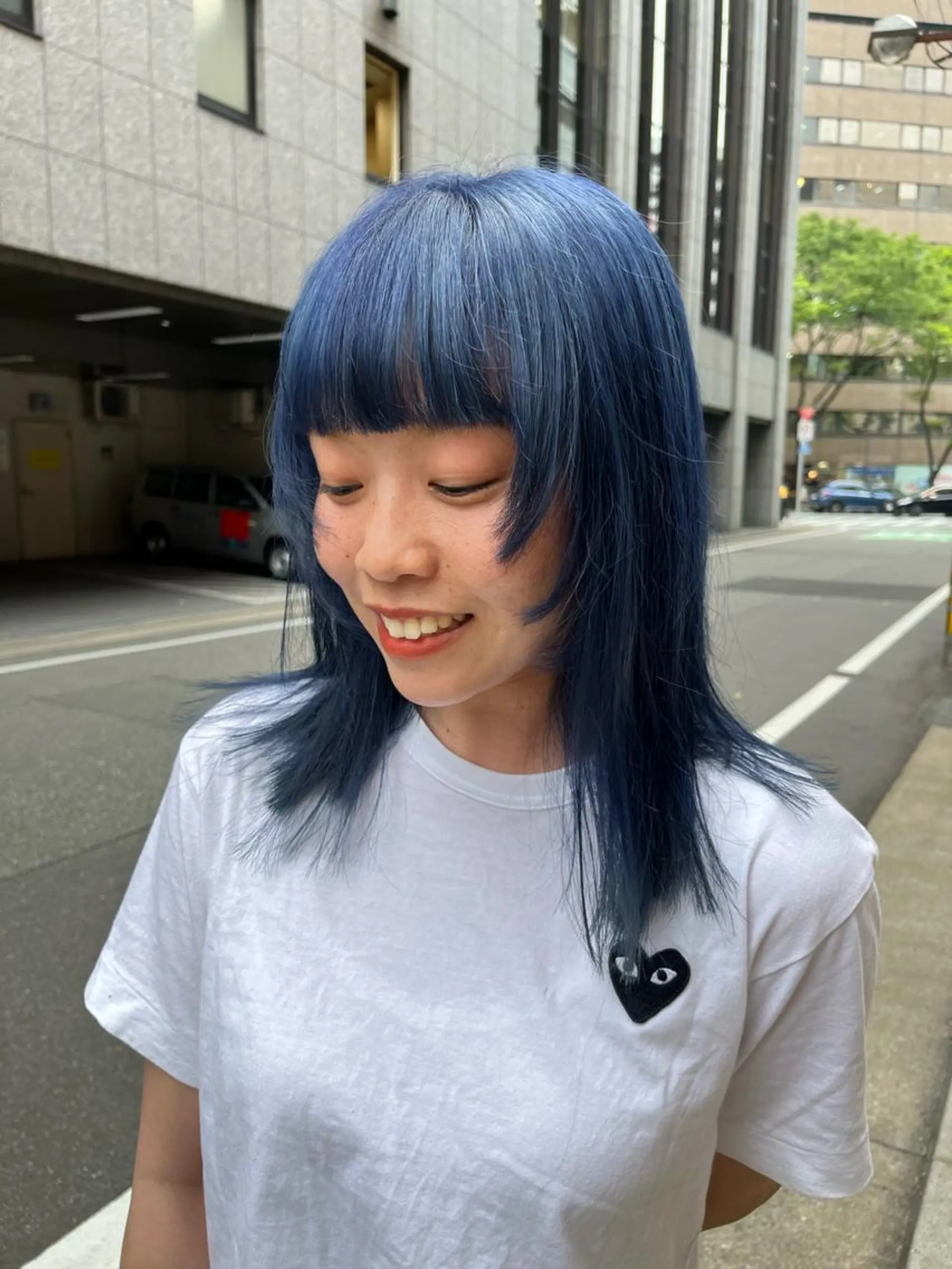 カラー ハイトーンカラー カット ヘアカラー こまつばらみお/レイ ヤー/ダブルカラーのヘアスタイル