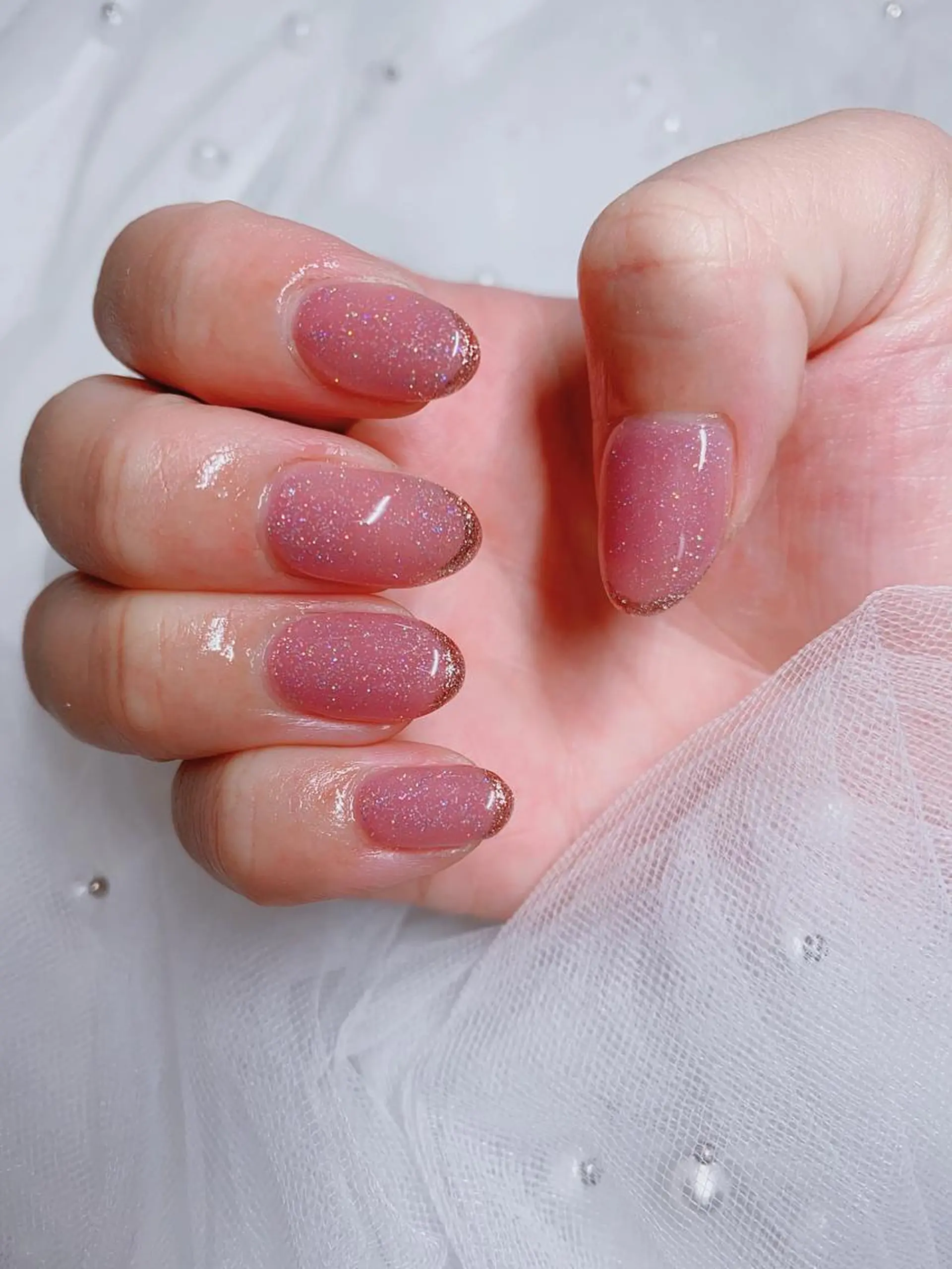 ネイル フレンチネイル ピンク Jasmine nailsalon所属・ジャスミン ネイルサロンのネイルデザイン