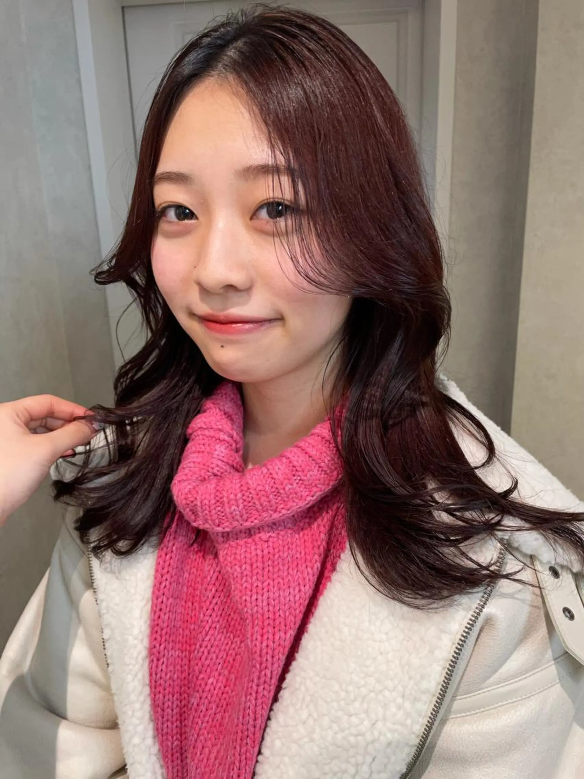 セミロング カラー 似合わせカット ヘアカラー ナチュラル透明感🌱 小山美樹子のヘアスタイル