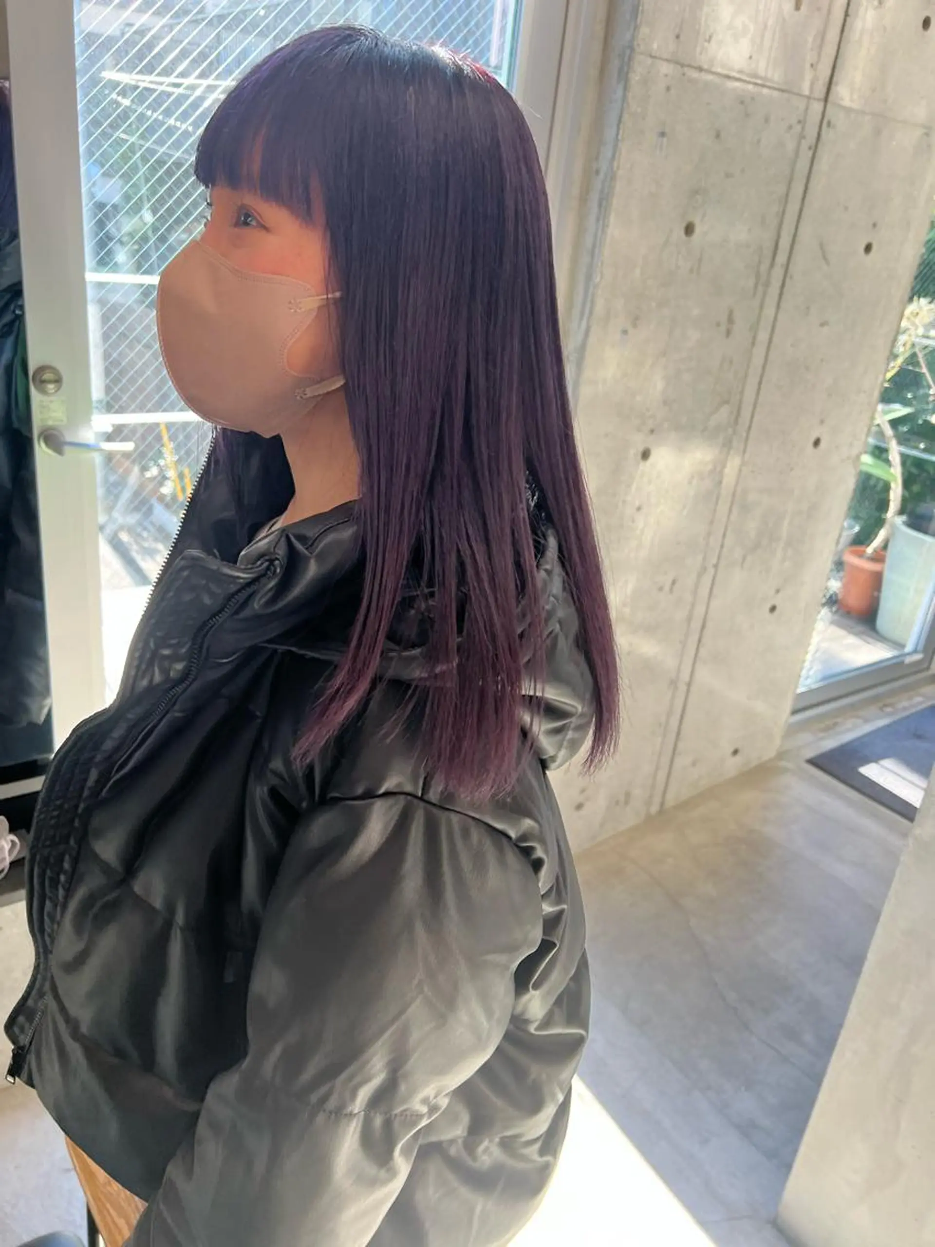 ミディアム カラー バイオレットカラー カット 縮毛矯正 sakoda shunkiのヘアスタイル