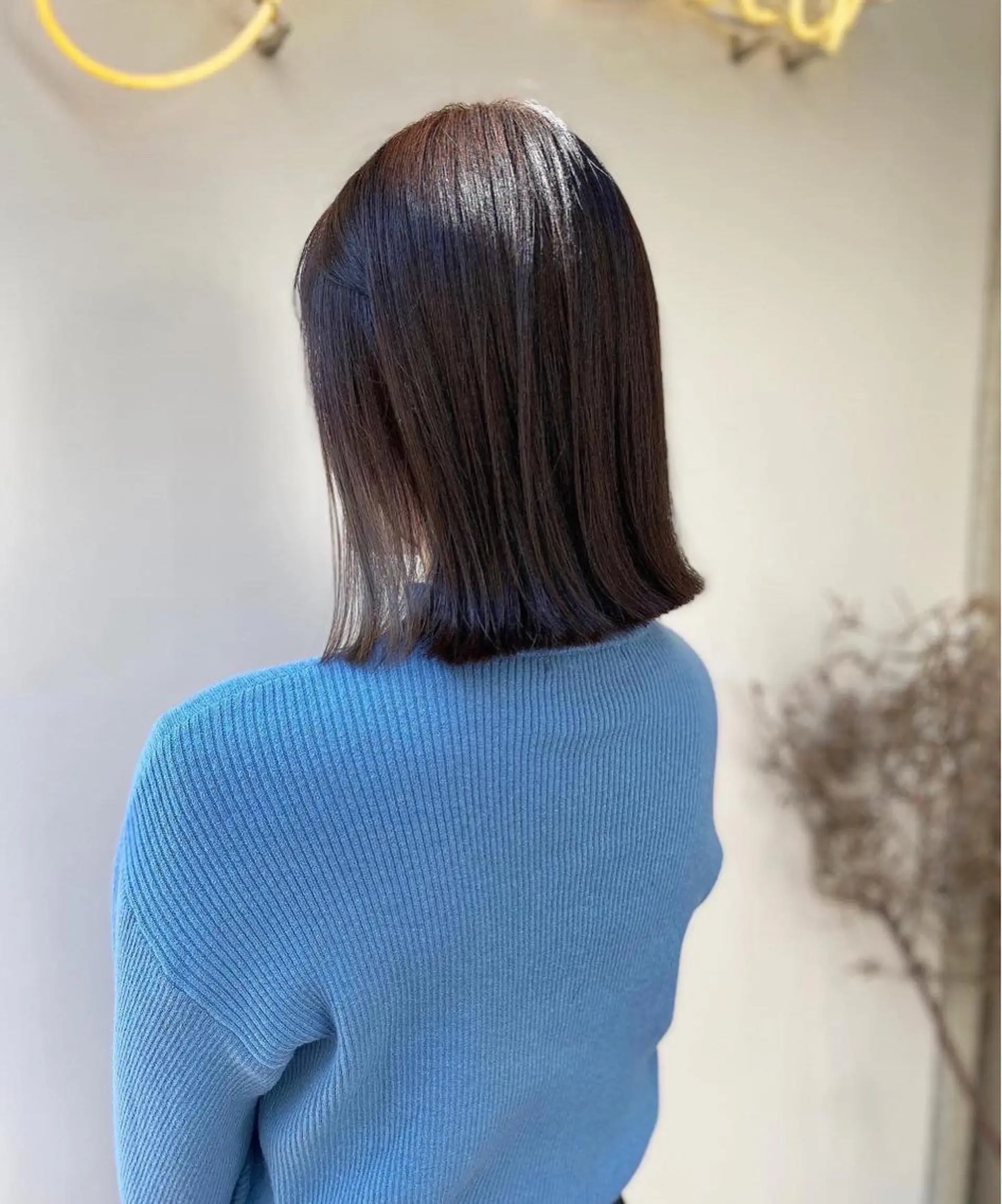 ミディアム カラー オリーブ/アッシュ やわらか透明感カラーのヘアスタイル