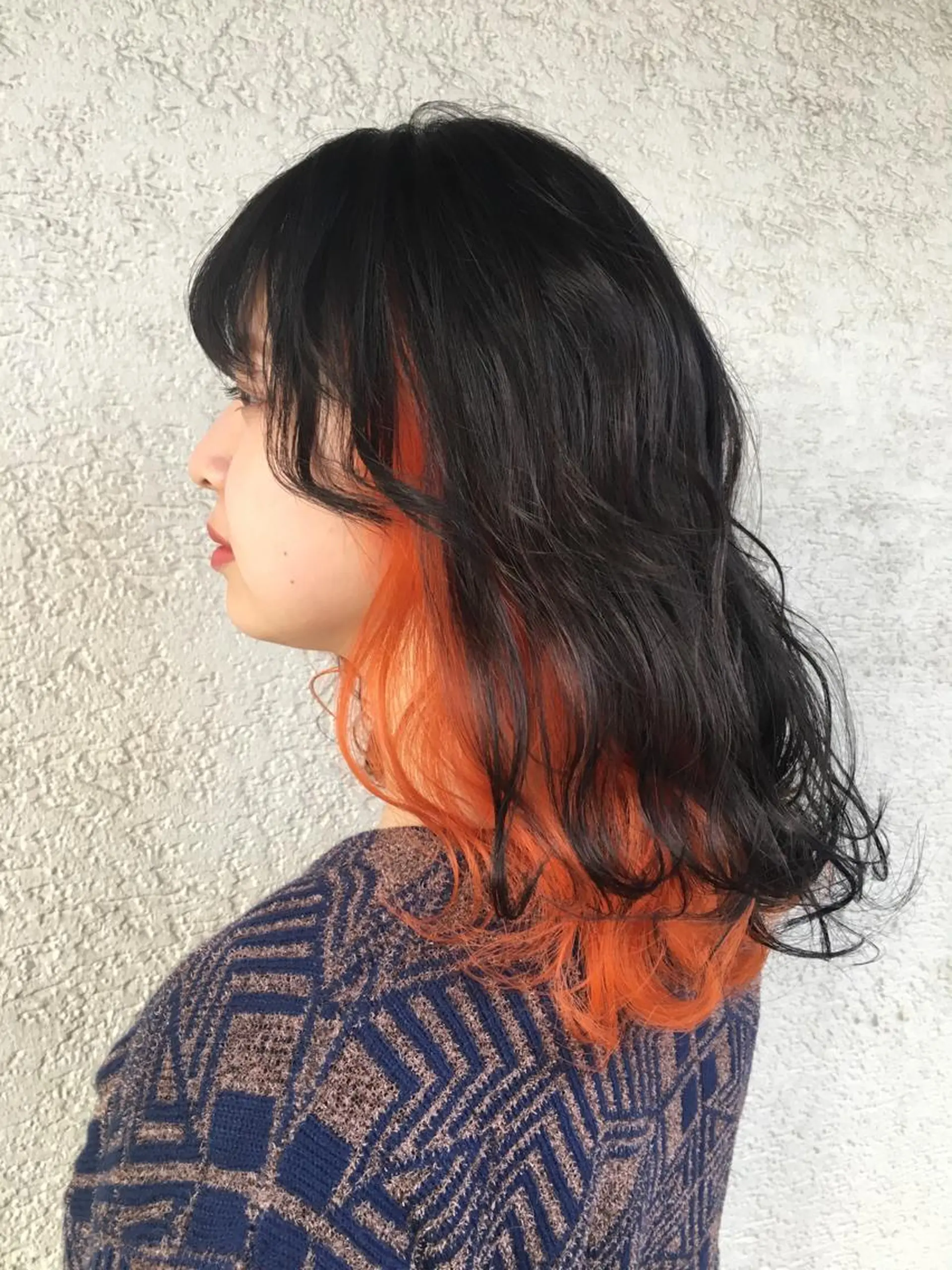 ロング カラー オレンジ メンズパーマ/新潟駅 NOBUTA🔥のヘアスタイル