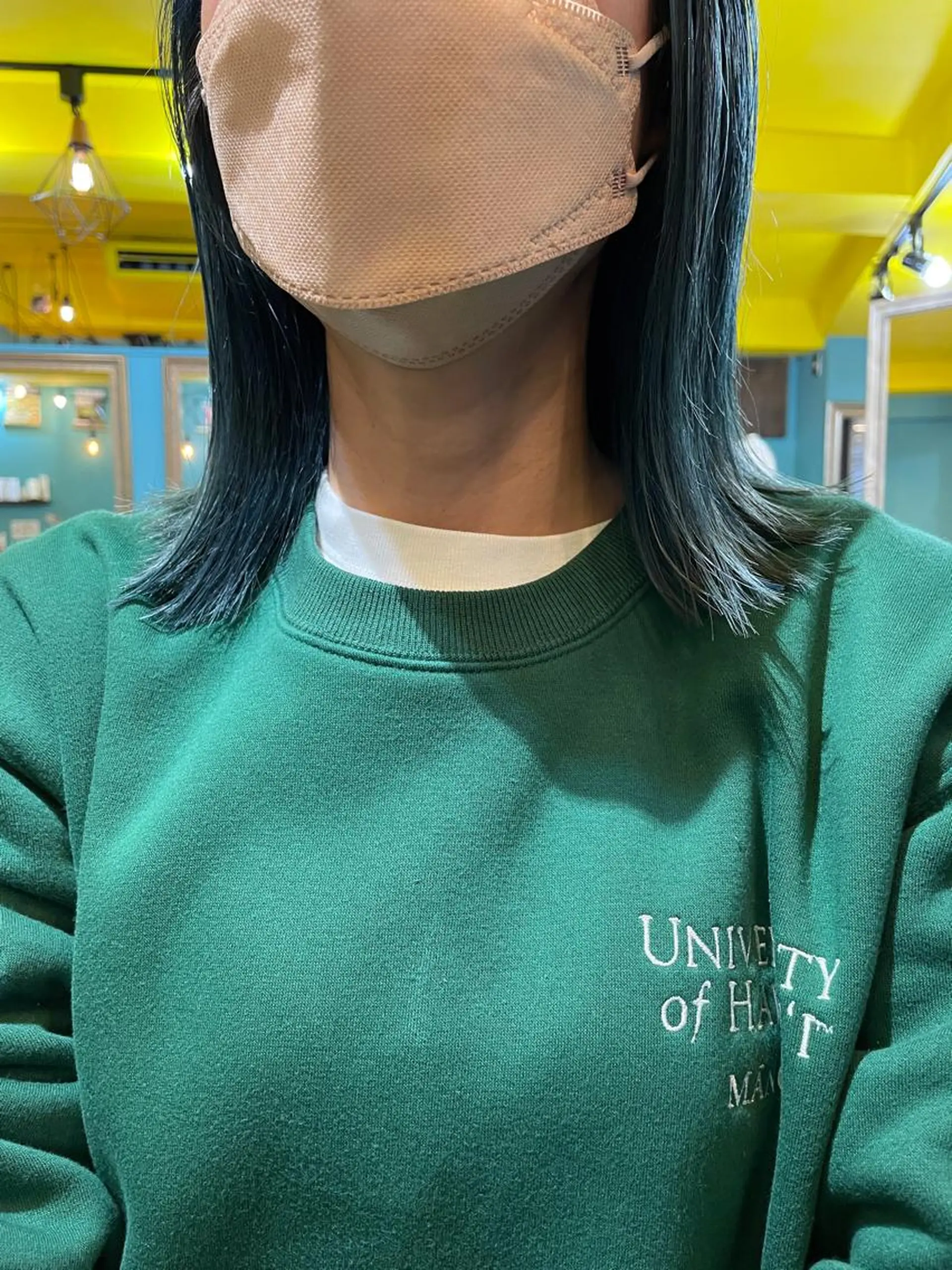 セミロング カラー ブルーカラー ダブルカラー グラデーションカラー ネイビーカラー 末石 智のヘアスタイル