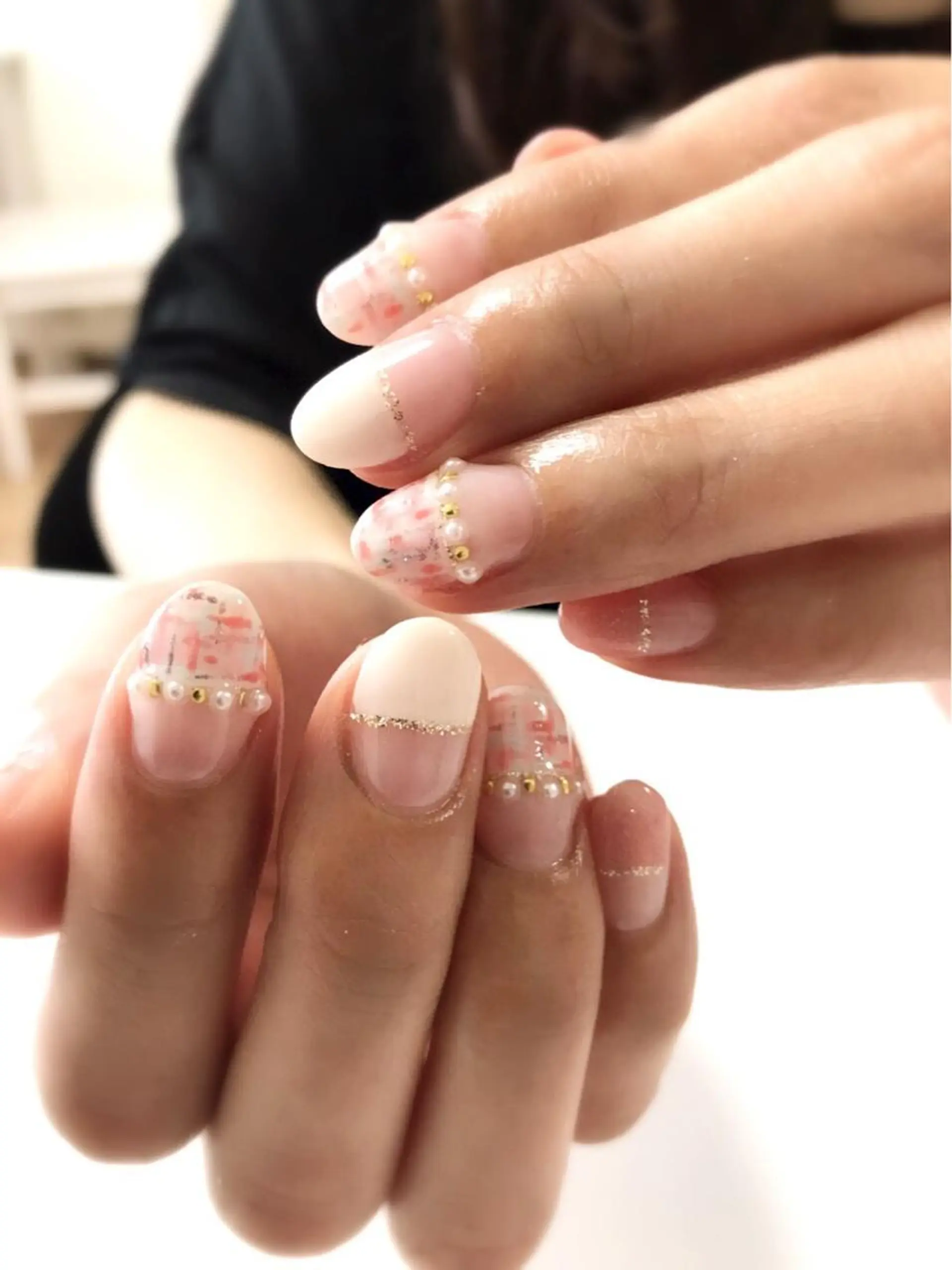 ネイル アートネイル 長さ出し フットネイル グリーン ニュアンスネイル Lily Roseスタッフ一同のマツエク・マツパデザイン