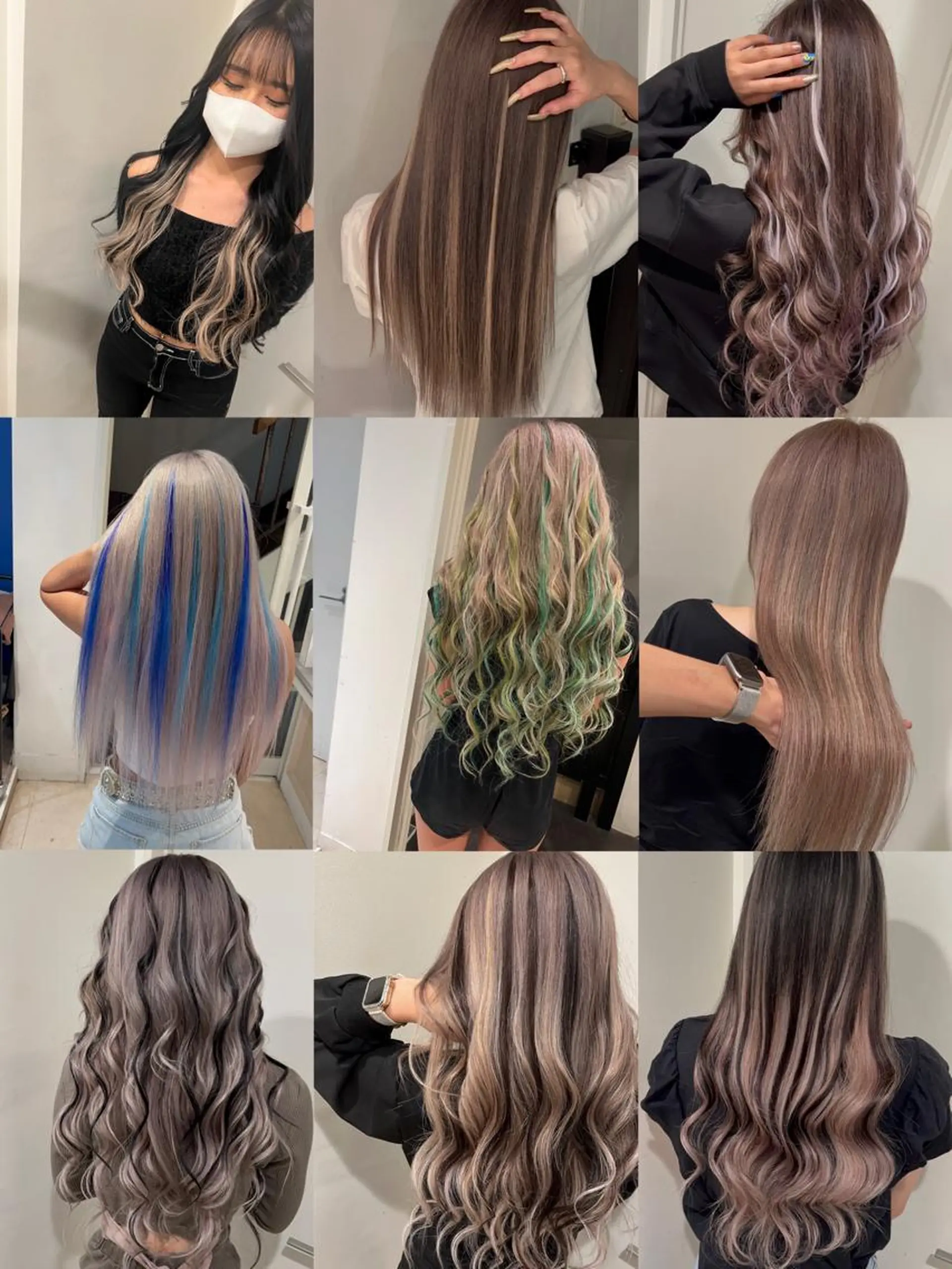 セミロング カラー ヘアアレンジ 🔥ハイトーンカラー ギャルNAOKI🔥のヘアスタイル